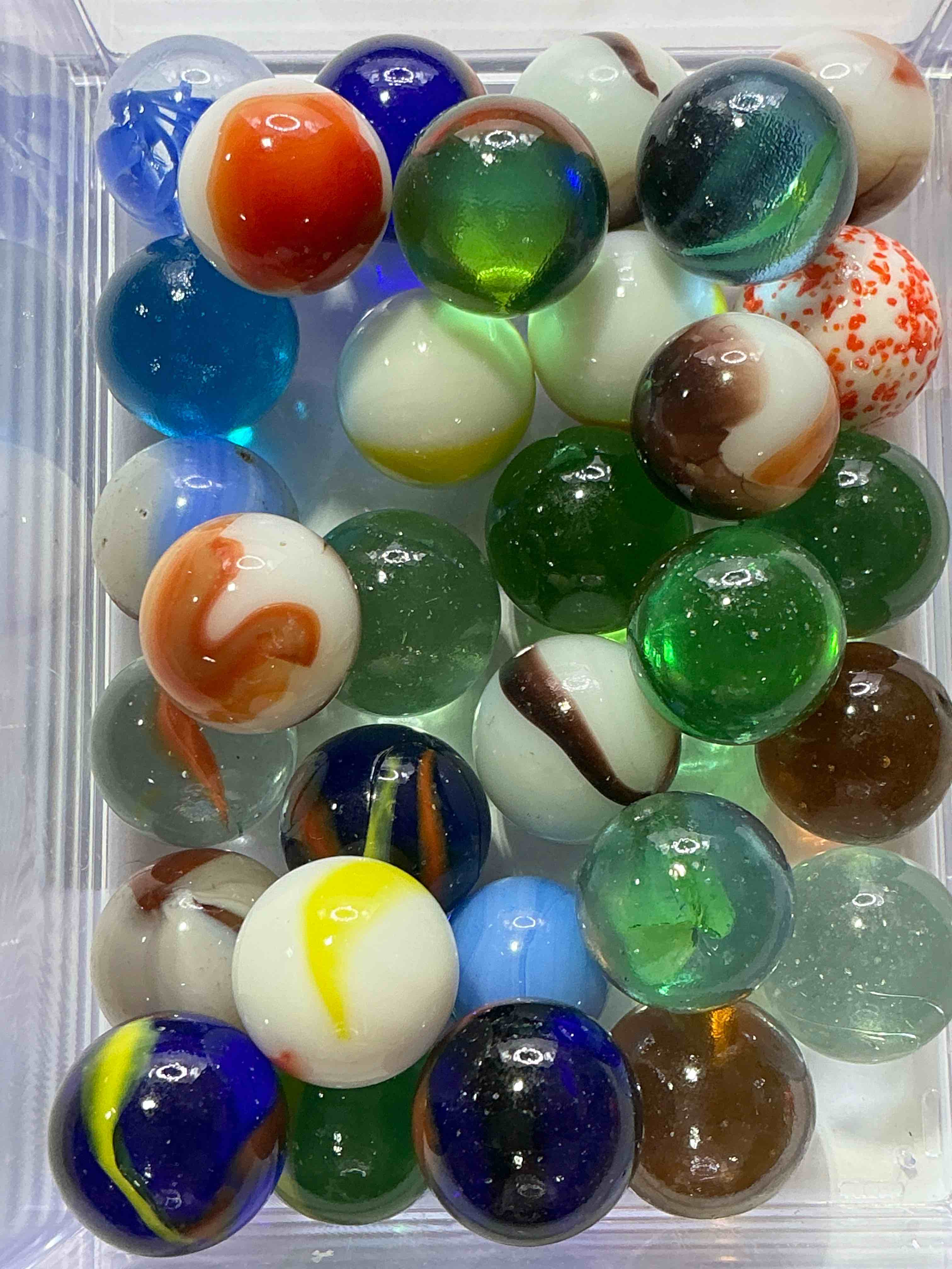 antique glass marbles! genuine stunning marbles lot, all marbles made between the years 1925-1965 & made with uranium! many are great depression era & even earlier! gorgeous, authentic pieces of history!  
