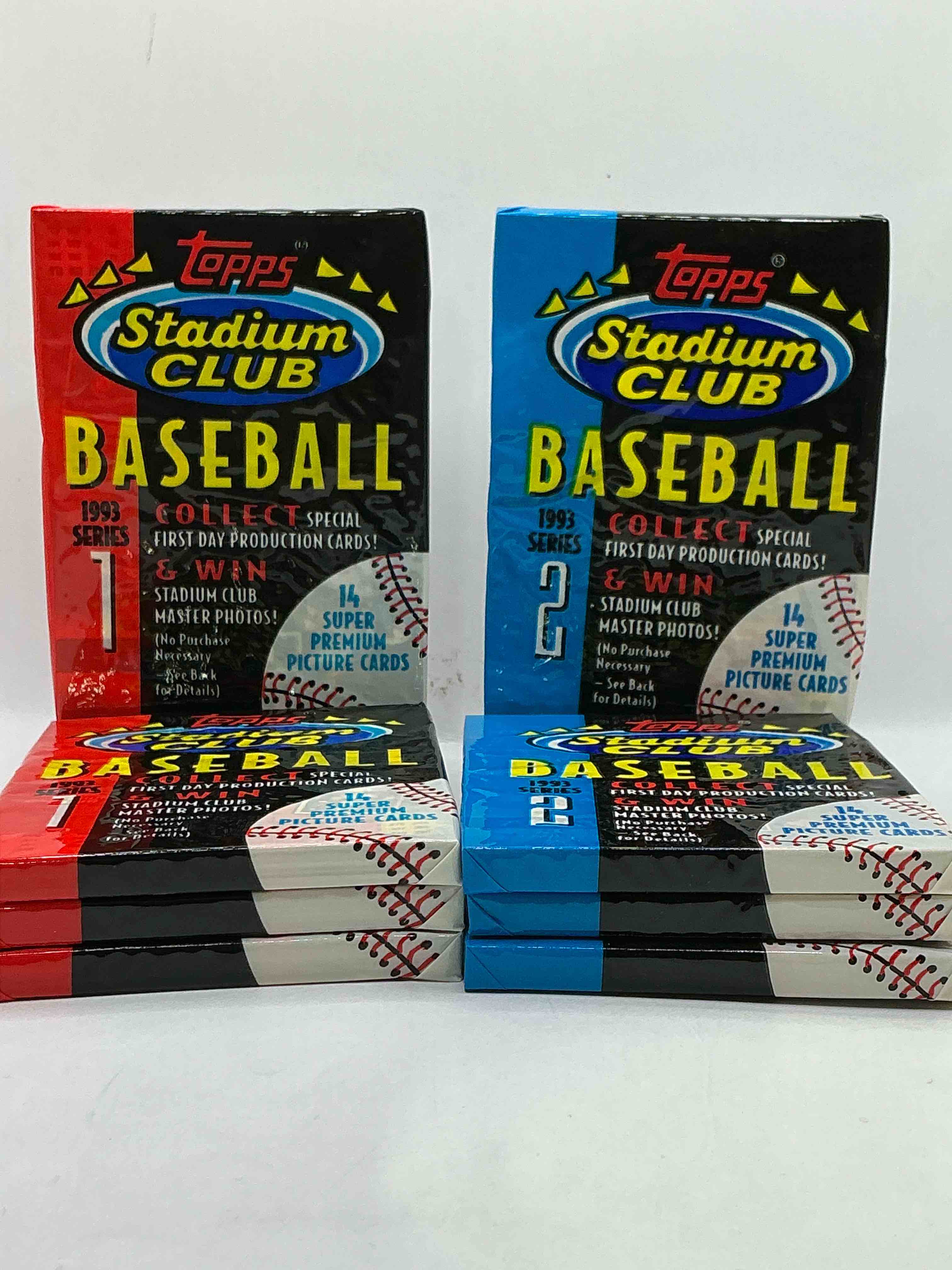 wow! 1993 topps stadium club! nfl football sports card collectible sealed card pack, direct from original retail case! hard to find! search for deion sanders, joe montana, jerry rice & tons of early 90's stars! ‘93 topps football sealed packs come up for sale rarely anywhere... now's the chance!