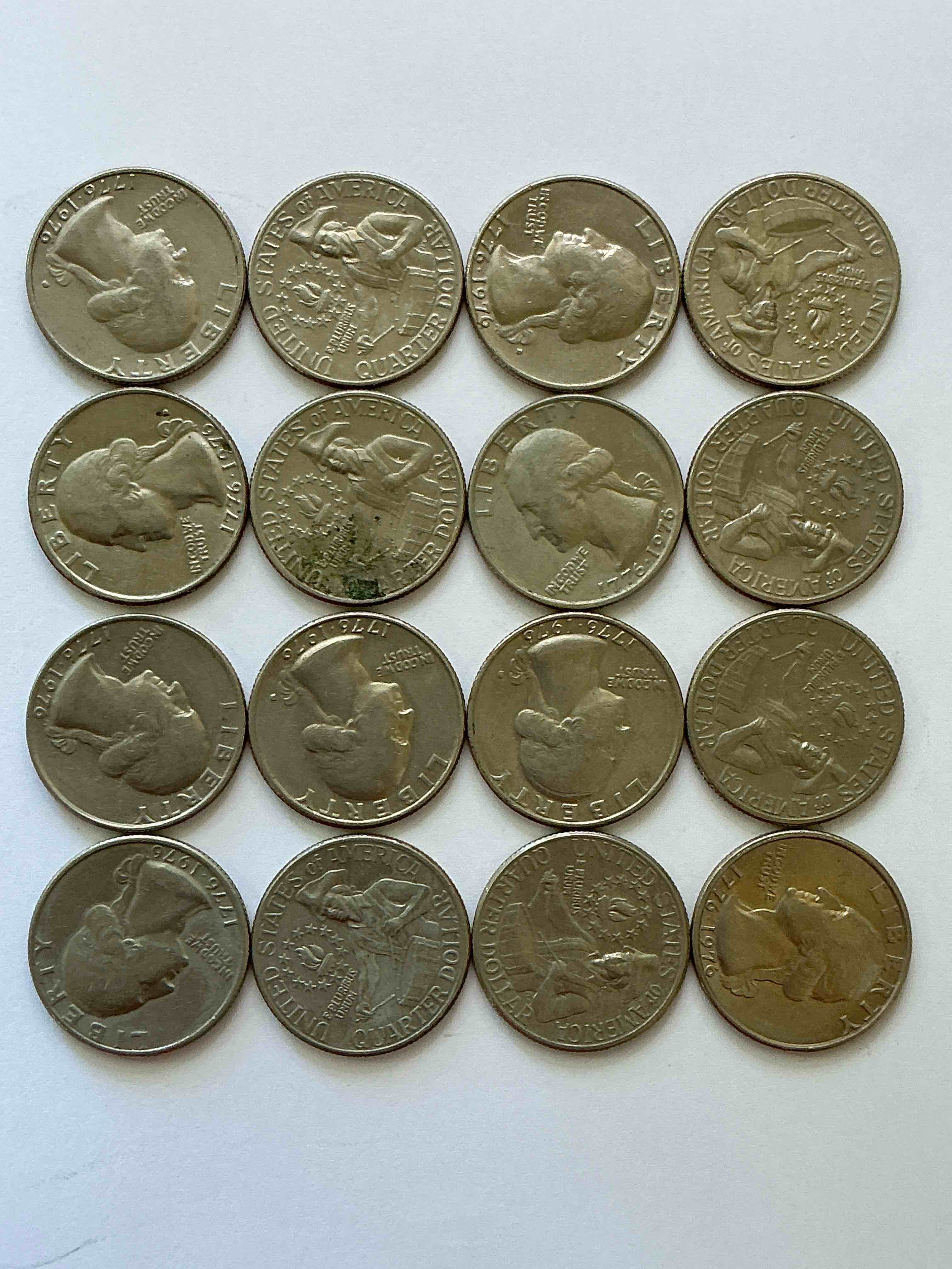 1976 bicentennial bliss! quarters! in 1976 the u.s. mint produced coins celebrating the 200 year anniversary of america. up for auction are awesome examples of bicentennial quarters produced for this... the infamous 200 year anniversary edition! highly desirable for collectors! own pieces of history & get ready for america's 250 year anniversary coming soon!