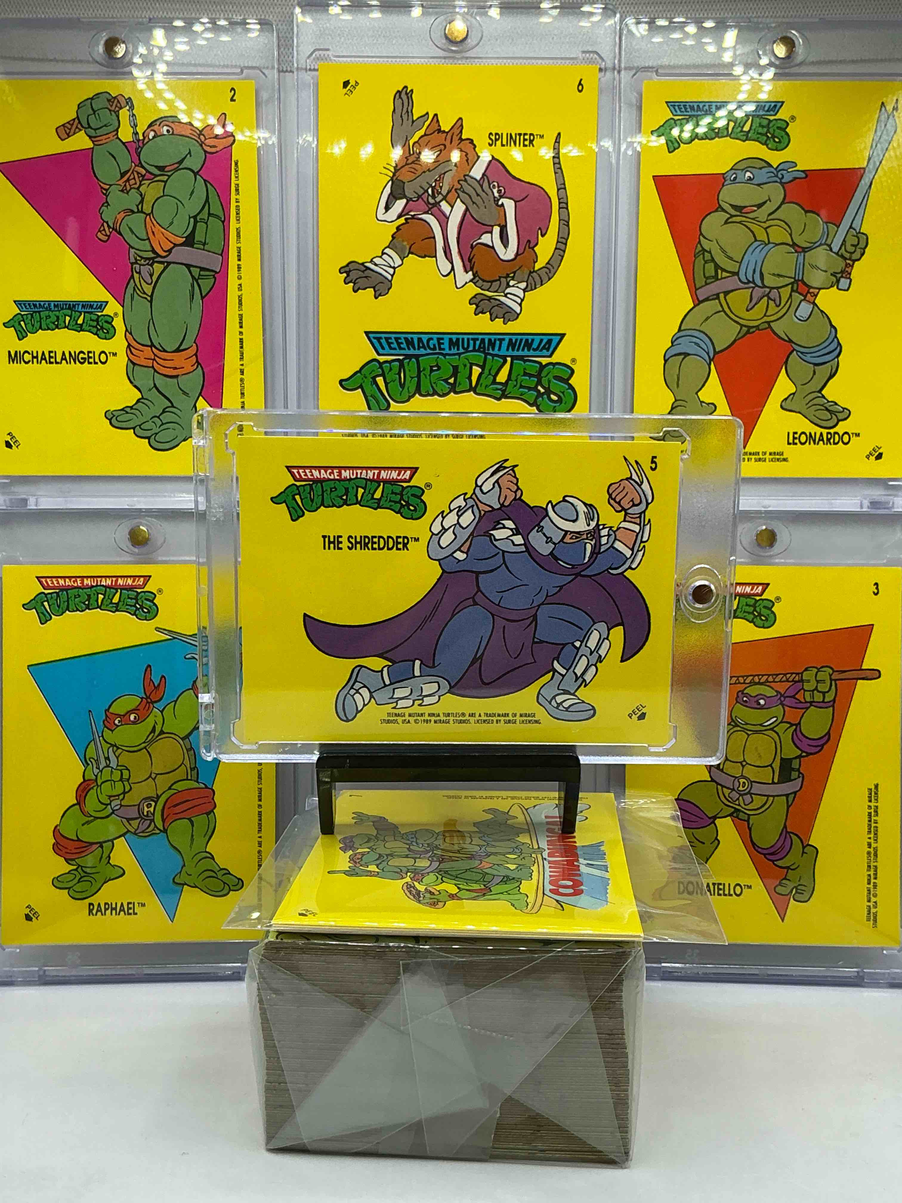 1989 ninja turtle wow! totally complete original, authentic teenage mutant ninja turtles complete trading card & sticker set! all 88 cards & 11 stickers included, for a total qty of 99! excellent condition! your chance to own a genuine tmnt original serious collectible!