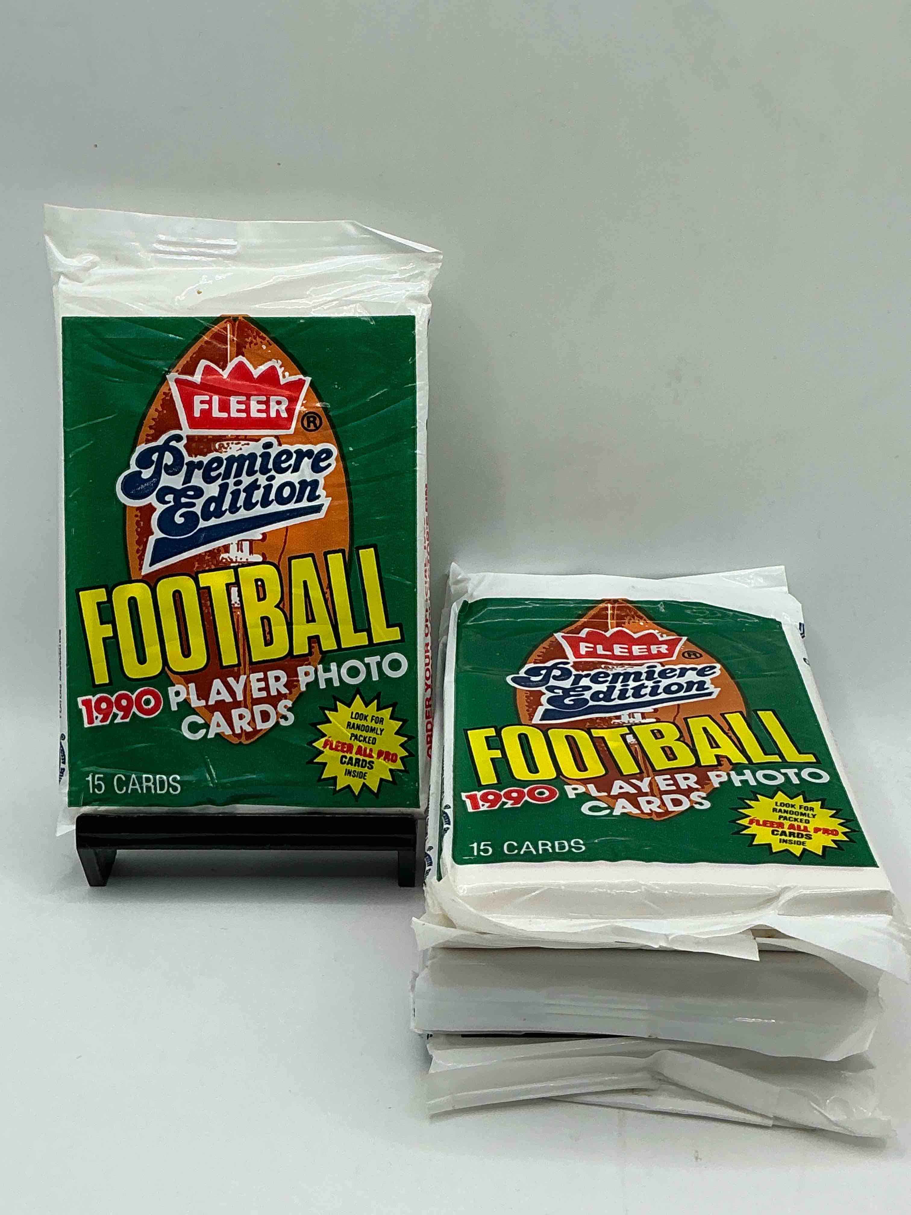 awesome premiere edition sports cards! emmitt smith rookie year! 1990 fleer premiere edition unopened packs direct from original box! search for emmitt smith rookies!