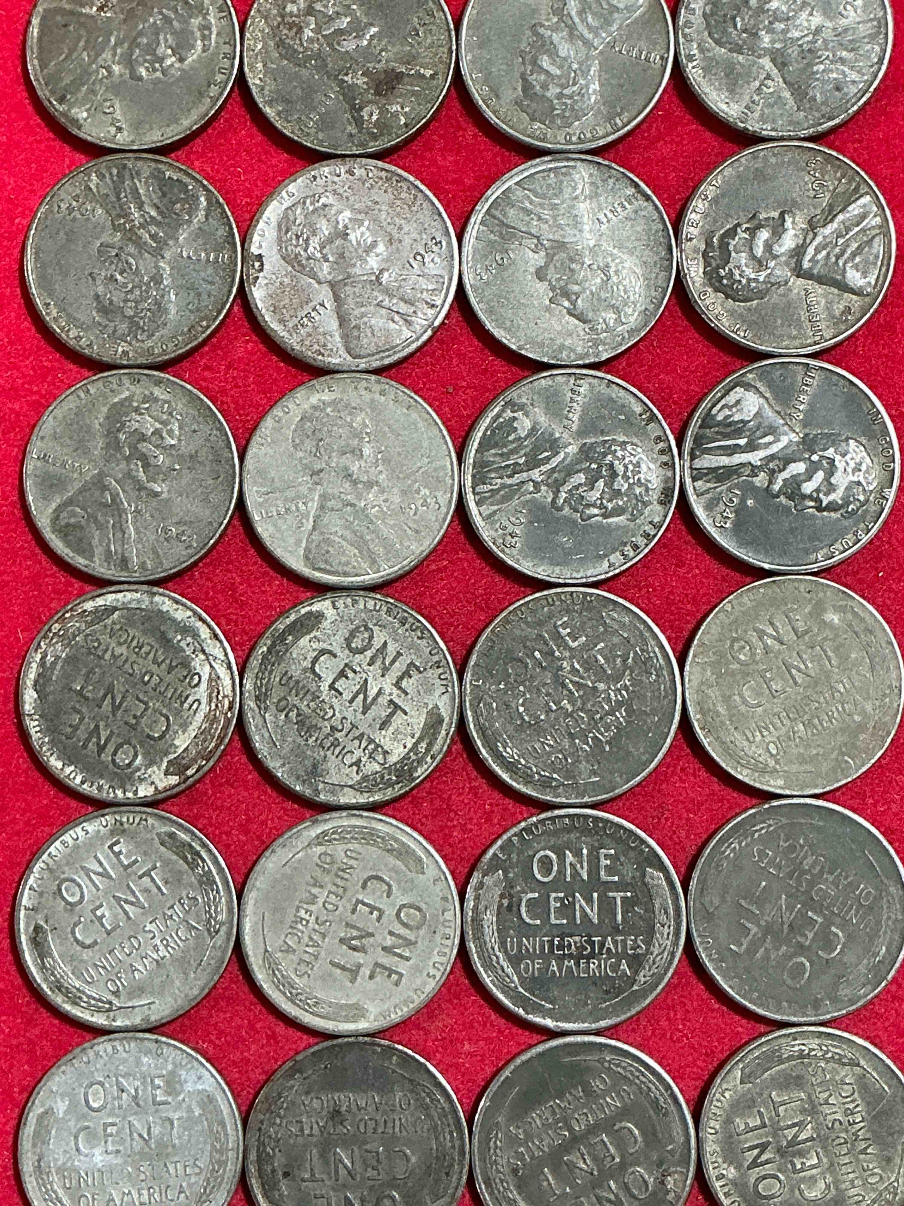 1943 World War Il History! Did You Know That In 1943 Copper Was So Valuable For Making Ammunition That The U.S. Treasury Made Pennies Out Of Steel?! 1943 STEEL Pennies Have Become Valuable, Rare Collector Items! Up For Auction Are Rare WWII Steel Pennies Appearing Circulated. Own Pieces Of World War II History That Are An Awesome Investment!