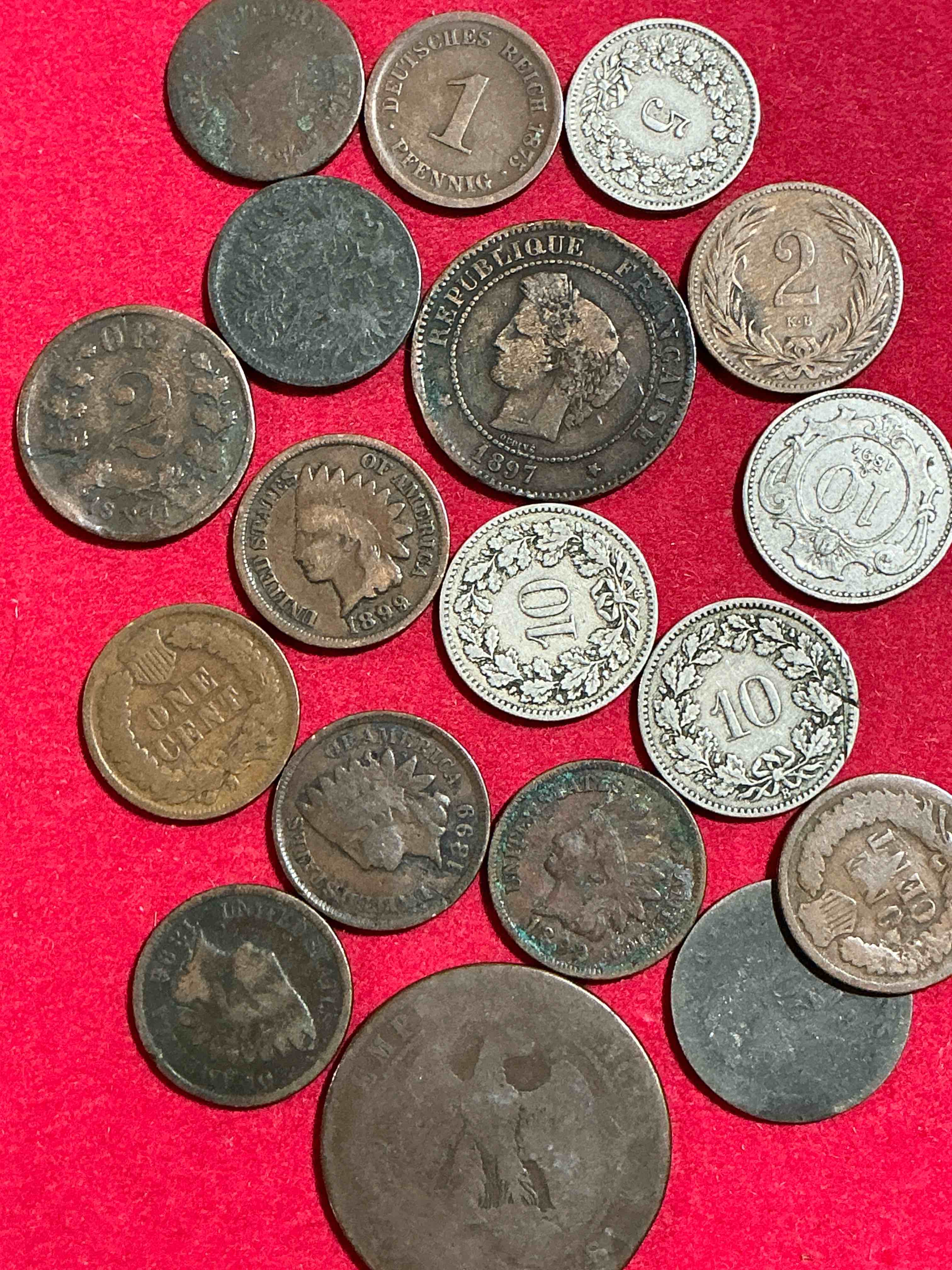 1800’s coins!!! lot of 18 coins all from the 19th century! each one is unique and has seen 100s of years of history!