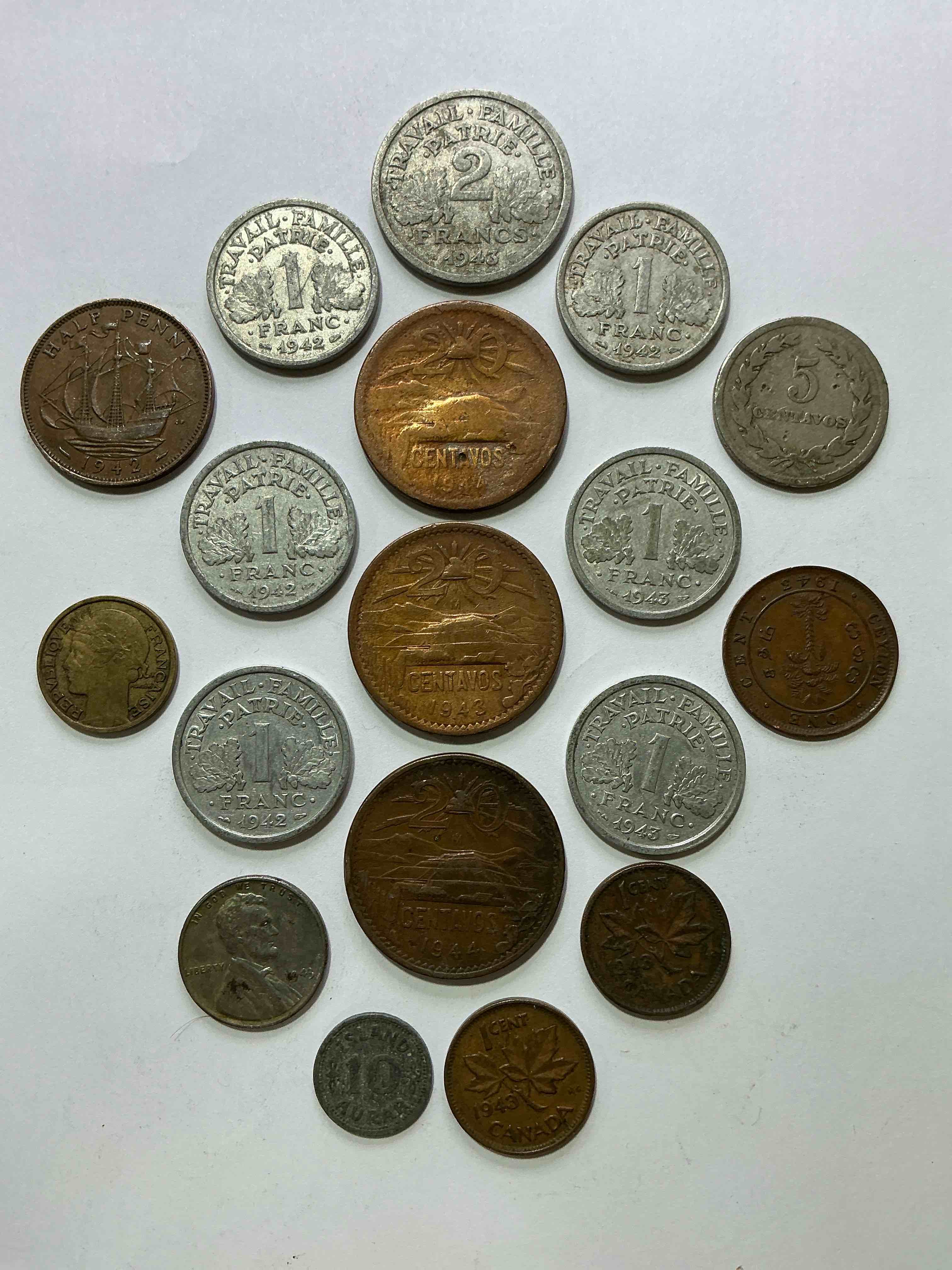 world war two buffs rejoice! up for auction is an awesome collection of world war ii era coins (1939-1945) from around the world! really hard to collect & find in one place! really cool pieces of history!