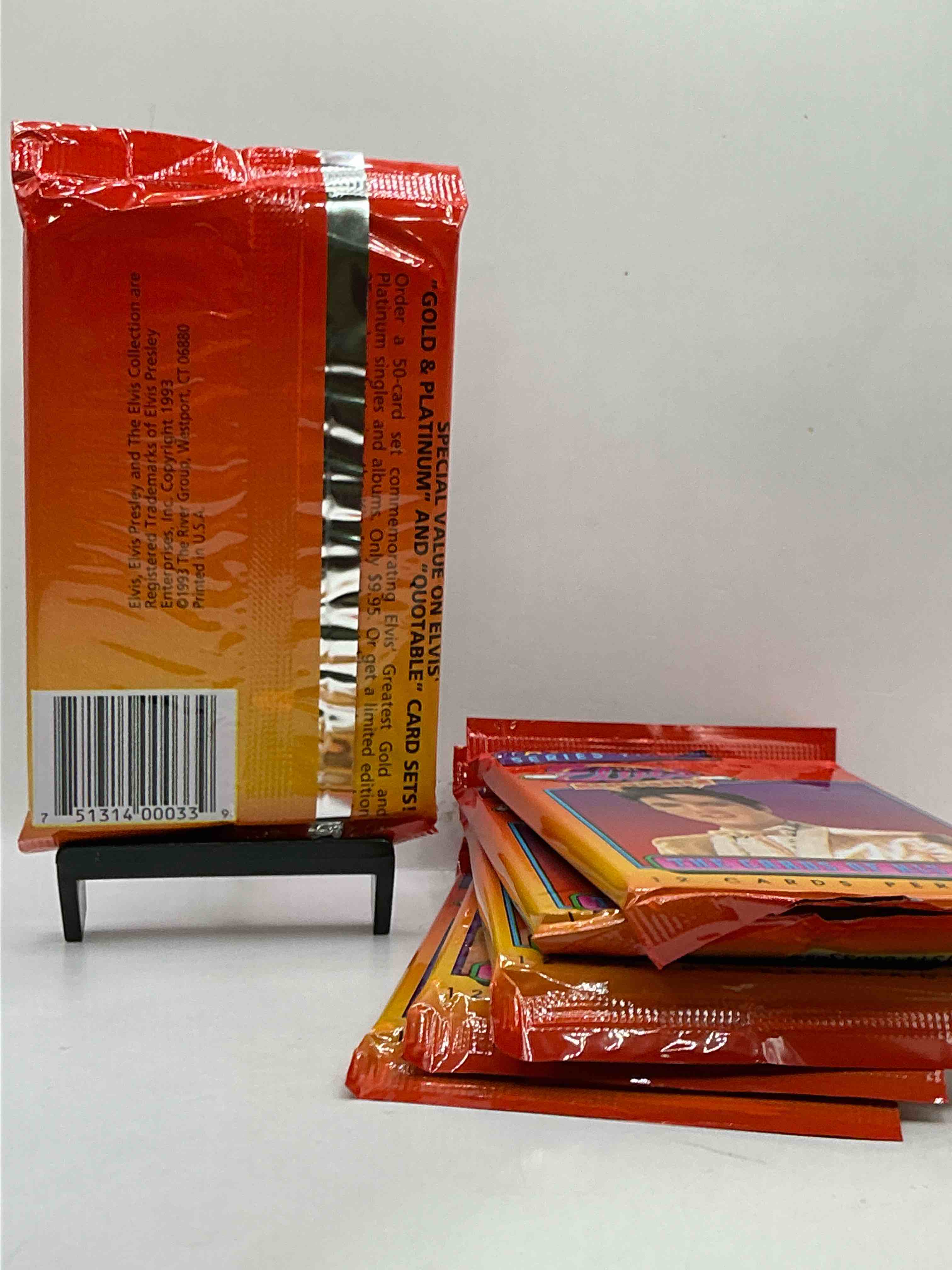 Condition photo showing New/Like New for rare elvis collection! 1993 packs! rare “the elvis collection” packs, collect this icon’s ultra cool & rare vintage packs! elvis fans! perfect addition to any card collection commemorating one of pop’s greatest!