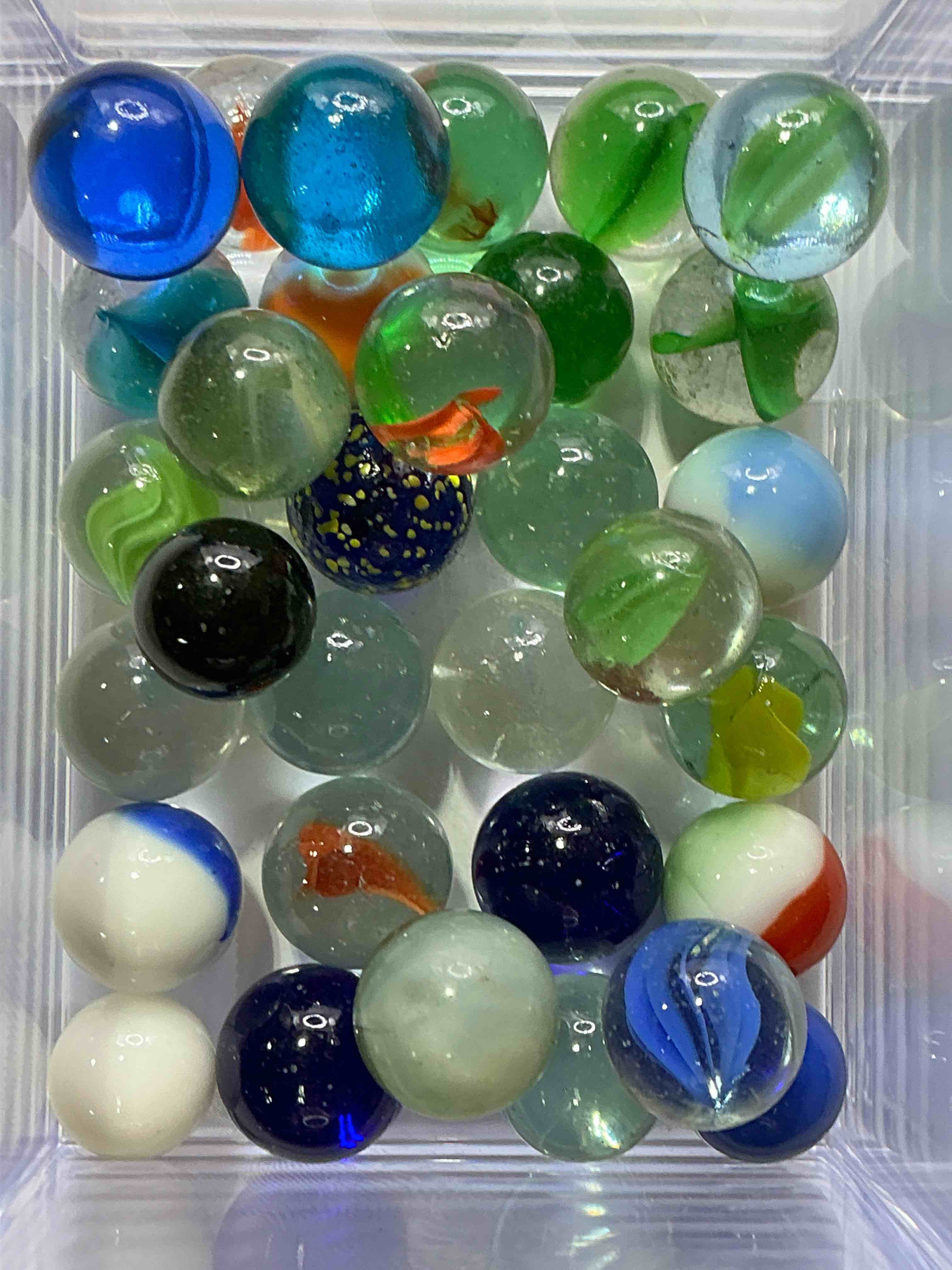 antique glass marbles! genuine stunning marbles lot, all marbles made between the years 1925-1965 & made with uranium! many are great depression era & even earlier! gorgeous, authentic pieces of history!  