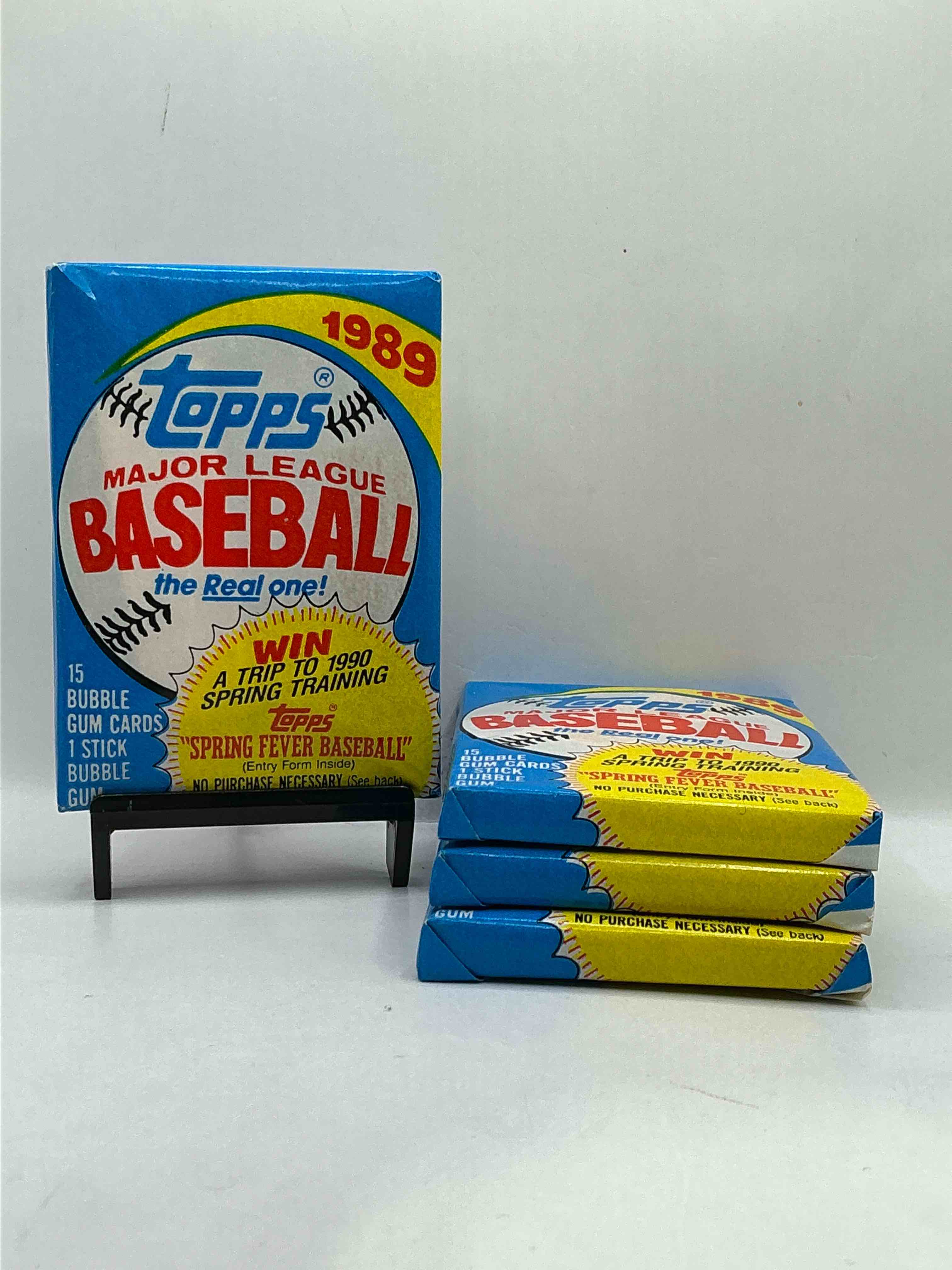 1989 topps baseball unopened sports card wax packs! direct from original retail case! search for valuable rookie cards as well as valuable bo jackson & more!