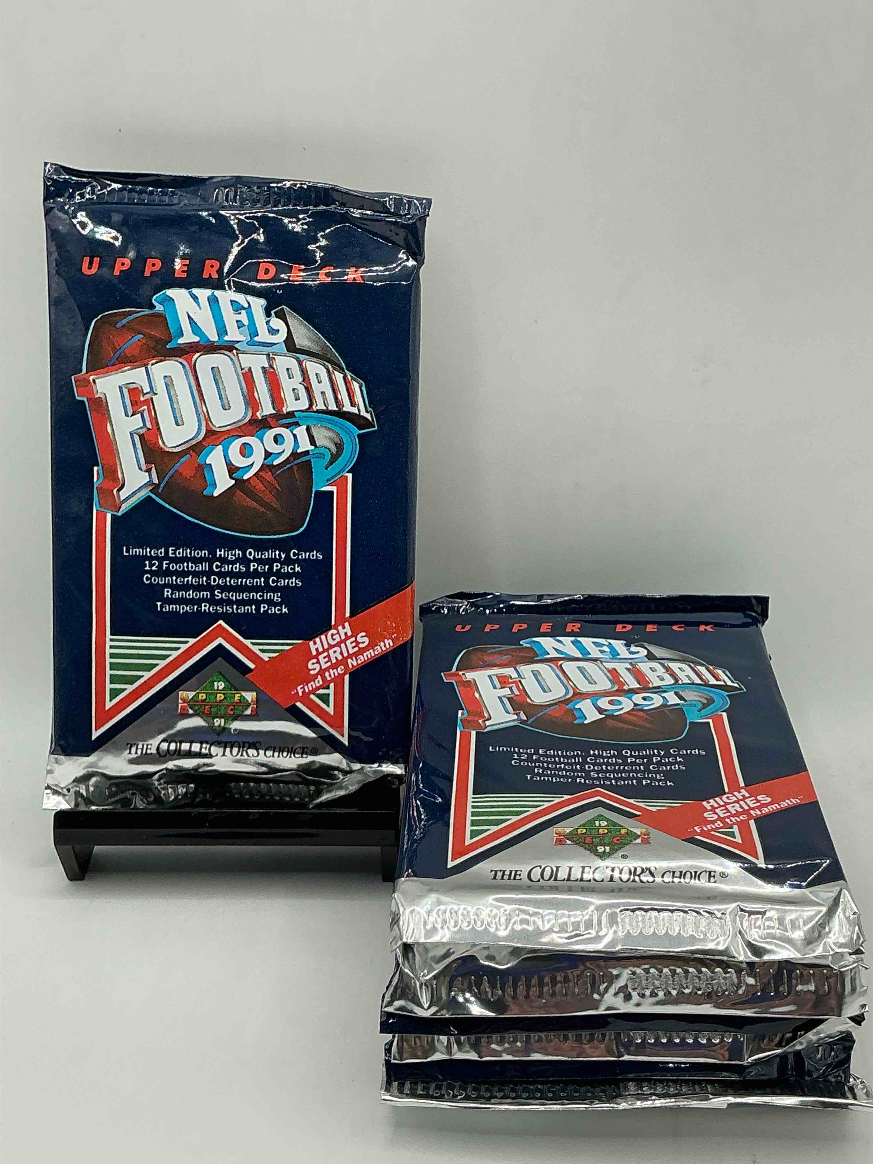 rare & vintage! 1991 upper deck premier edition unopened nfl football packs! direct from original box! brett favre rookie year! search for brett favre rookie & other 80s stars!
