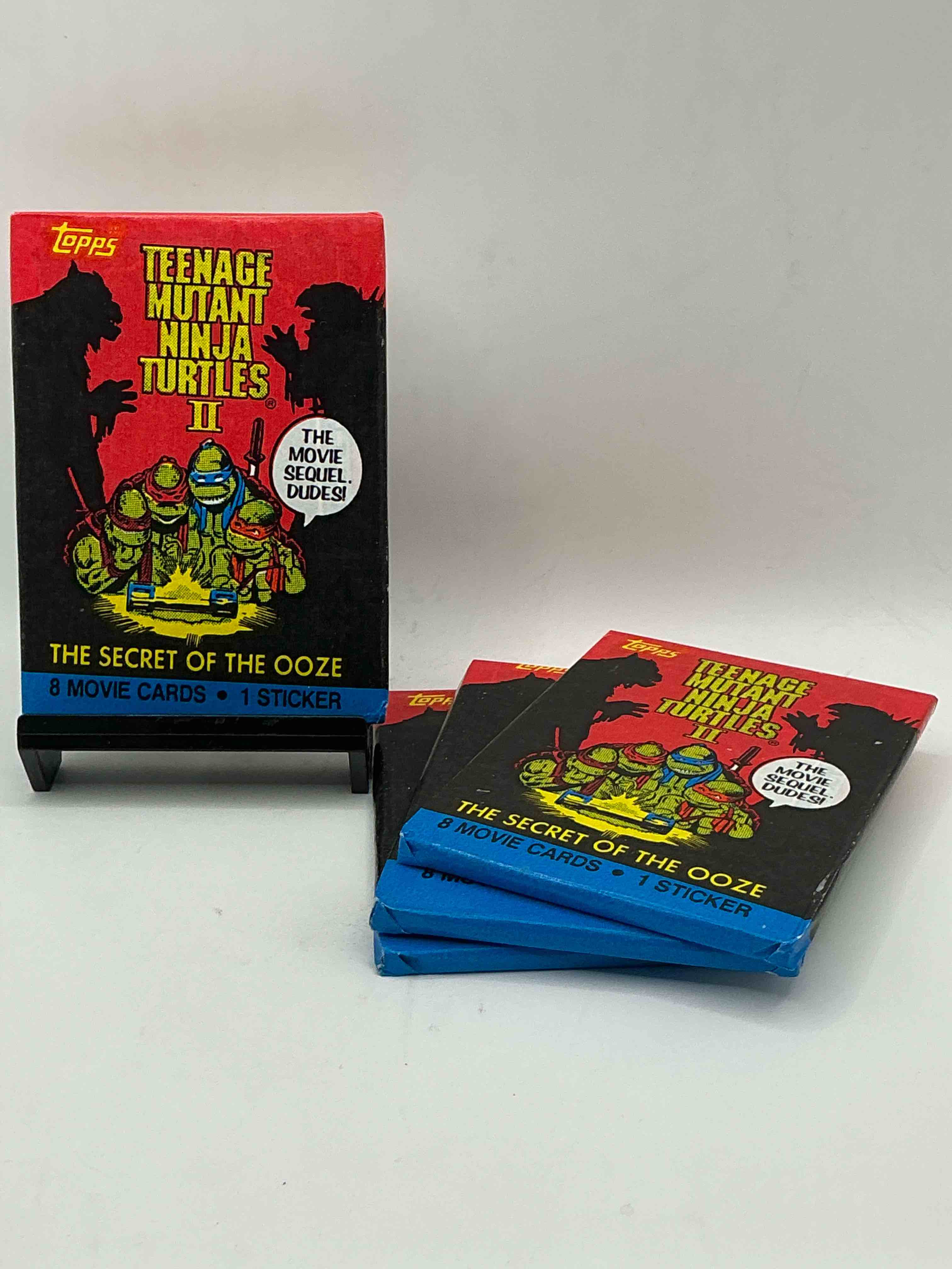 1991 Rare Turtle WOW! Teenage Mutant Ninja Turtles Movie Cards, Unopened Wax Pack Direct From Original Retail Case! Own Some Rare TMNT Movie Memorabilia From 1991, Almost Impossible To Find! From The Movie Sequel!