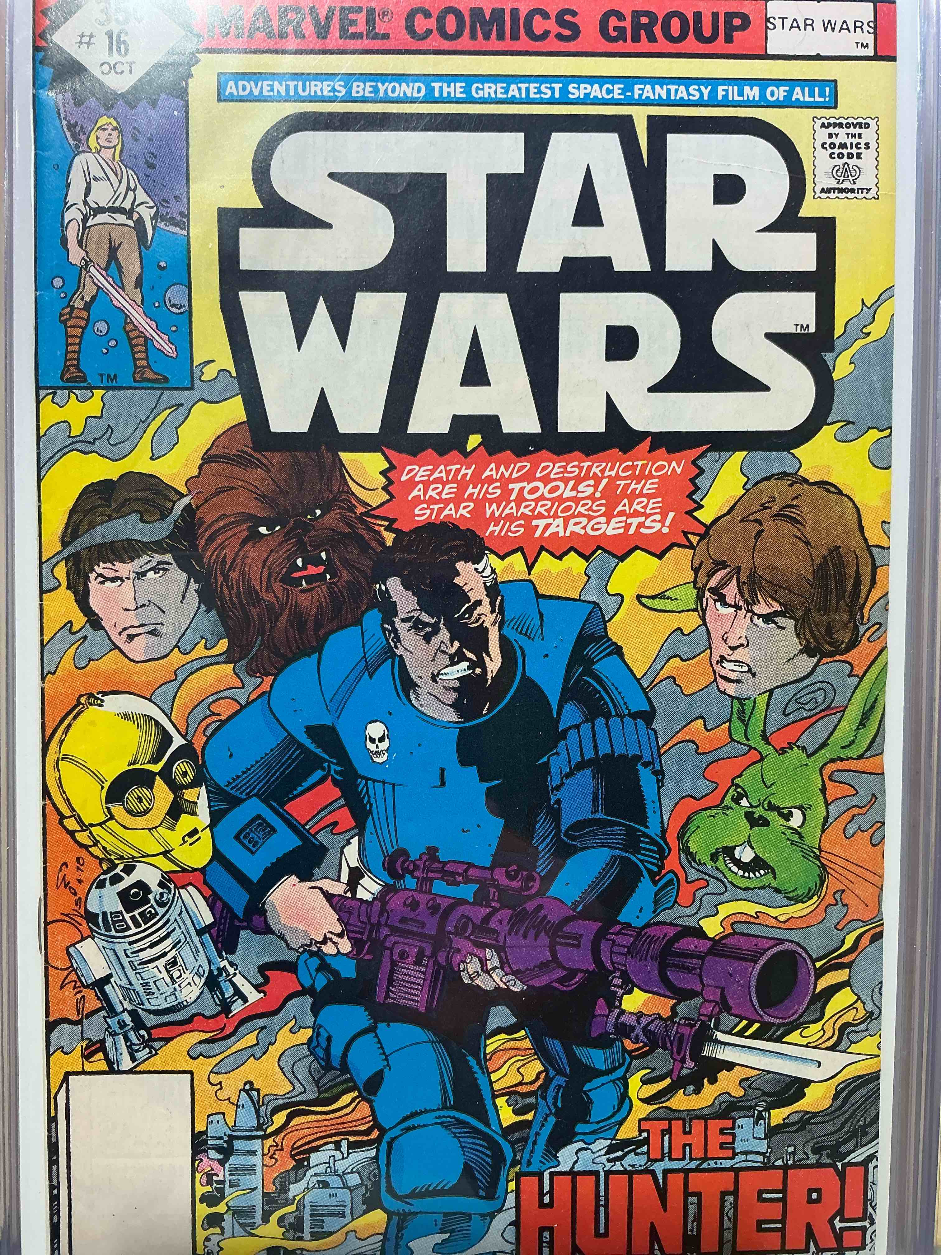 comic book craziness!  includes original late 70’s star wars comic & early avengers! wow!  great collection of comic books spanning many decades, all encased with protective sleeves & backing.  generally in good / fine condition for age.  a great way to get an eclectic comic collection spanning generations!