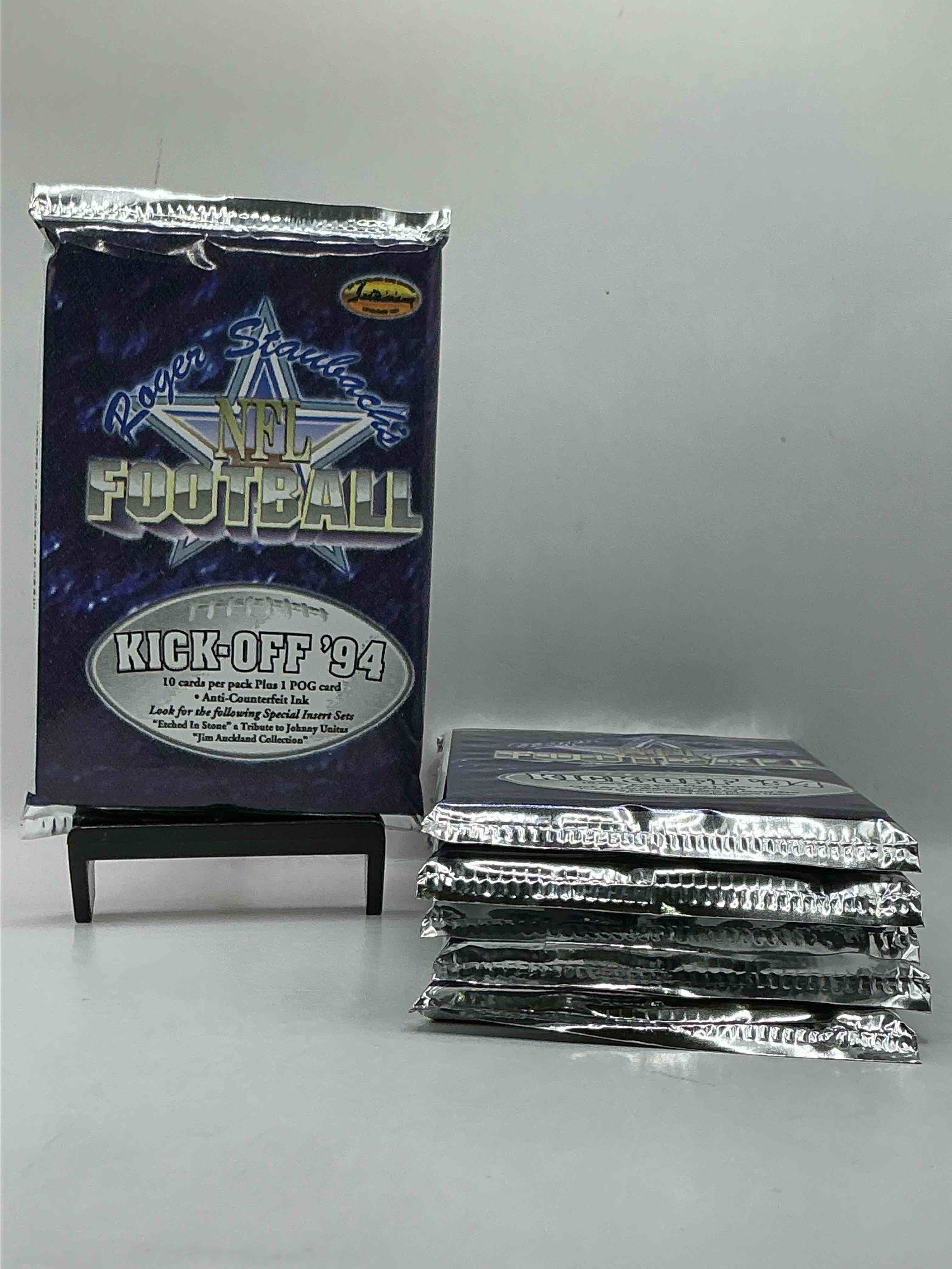 roger staubach nfl football kick-off 1994 packs, direct from box! football packs, search for legends, stars, roger staubach cards, rookies & more! football packs! wow!
