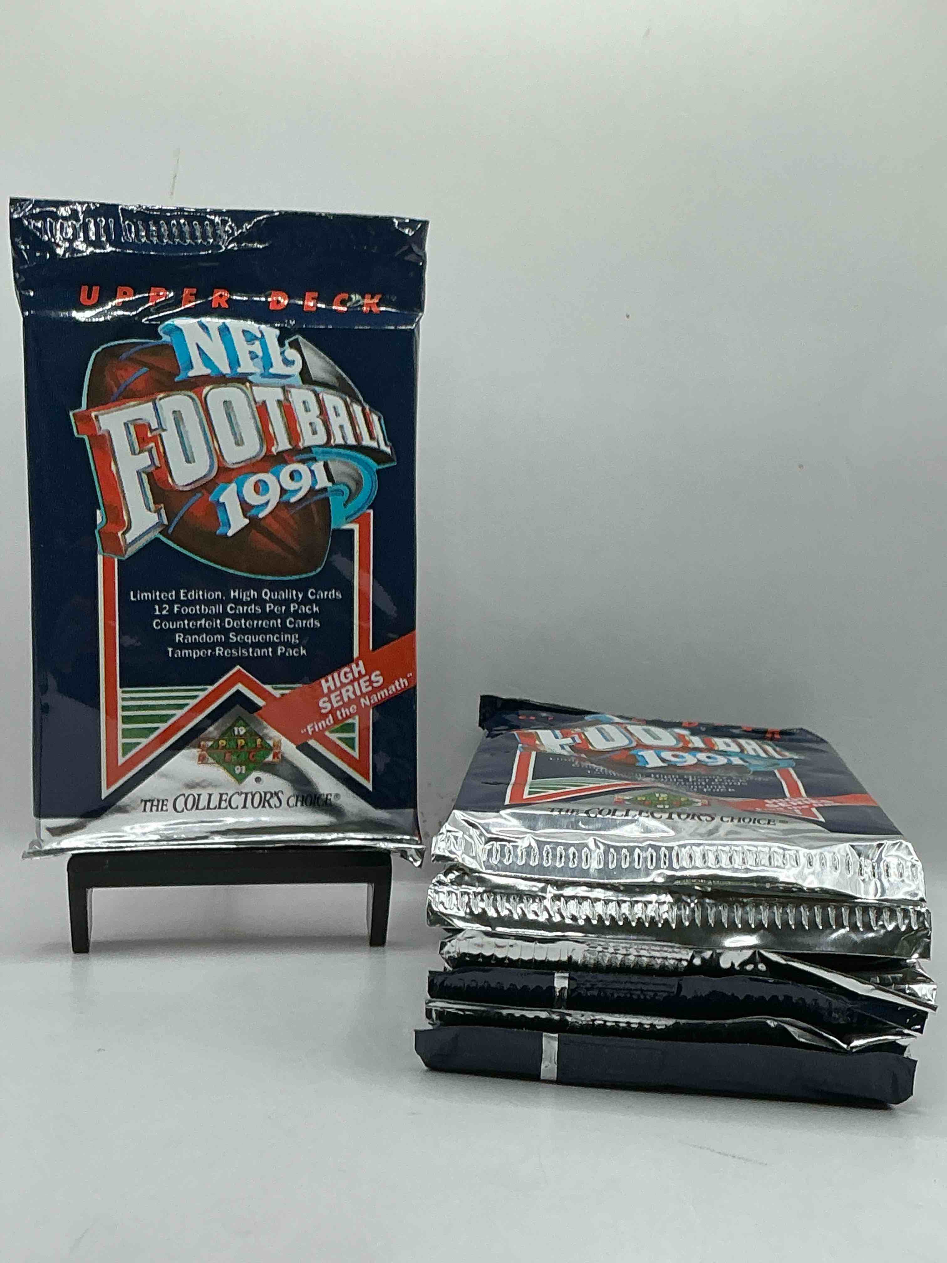 rare & vintage! 1991 upper deck premier edition unopened nfl football packs! direct from original box! brett favre rookie year! search for brett favre rookie & other 80s stars!