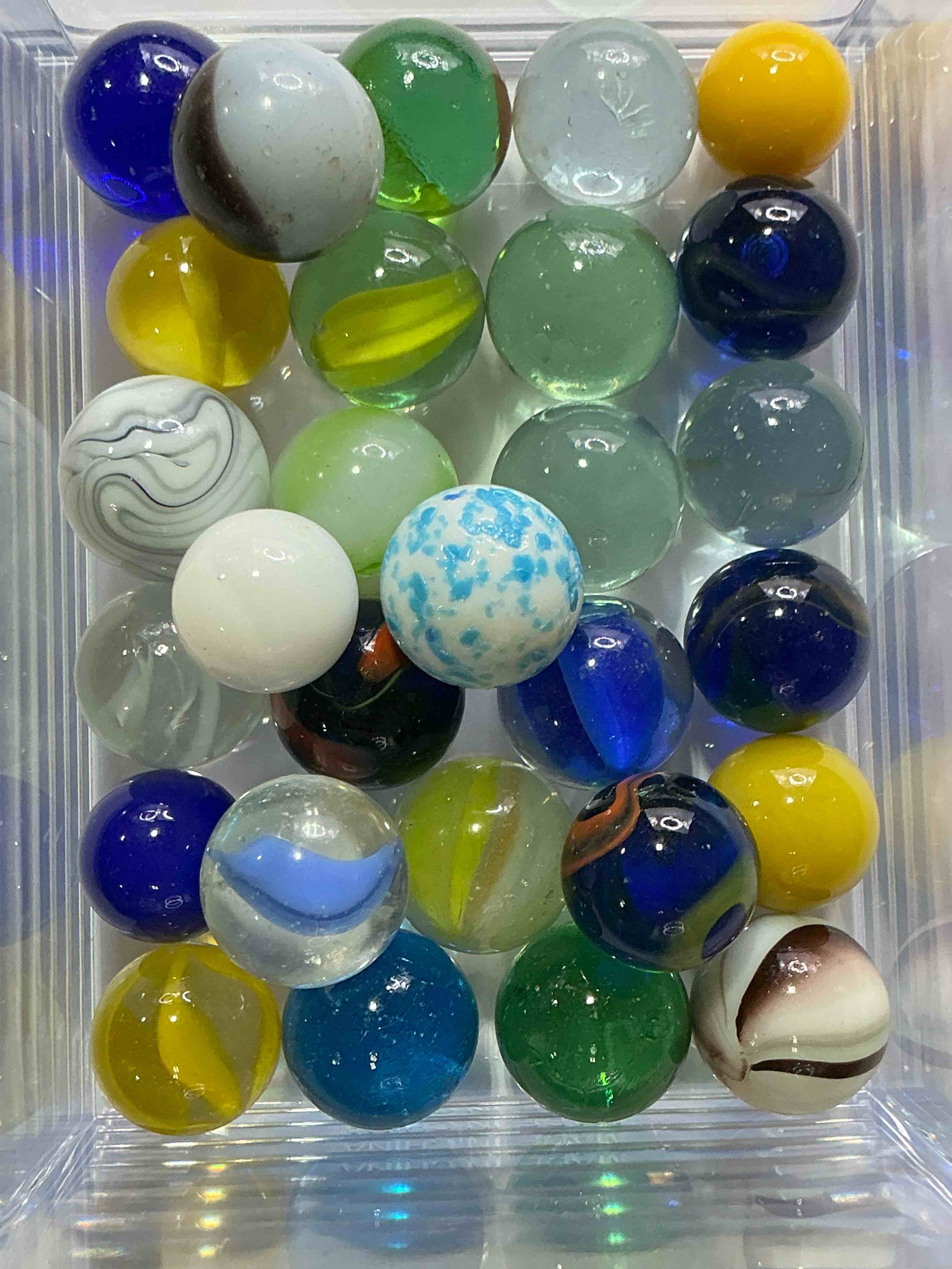 antique glass marbles! genuine stunning marbles lot, all marbles made between the years 1925-1965 & made with uranium! many are great depression era & even earlier! gorgeous, authentic pieces of history!