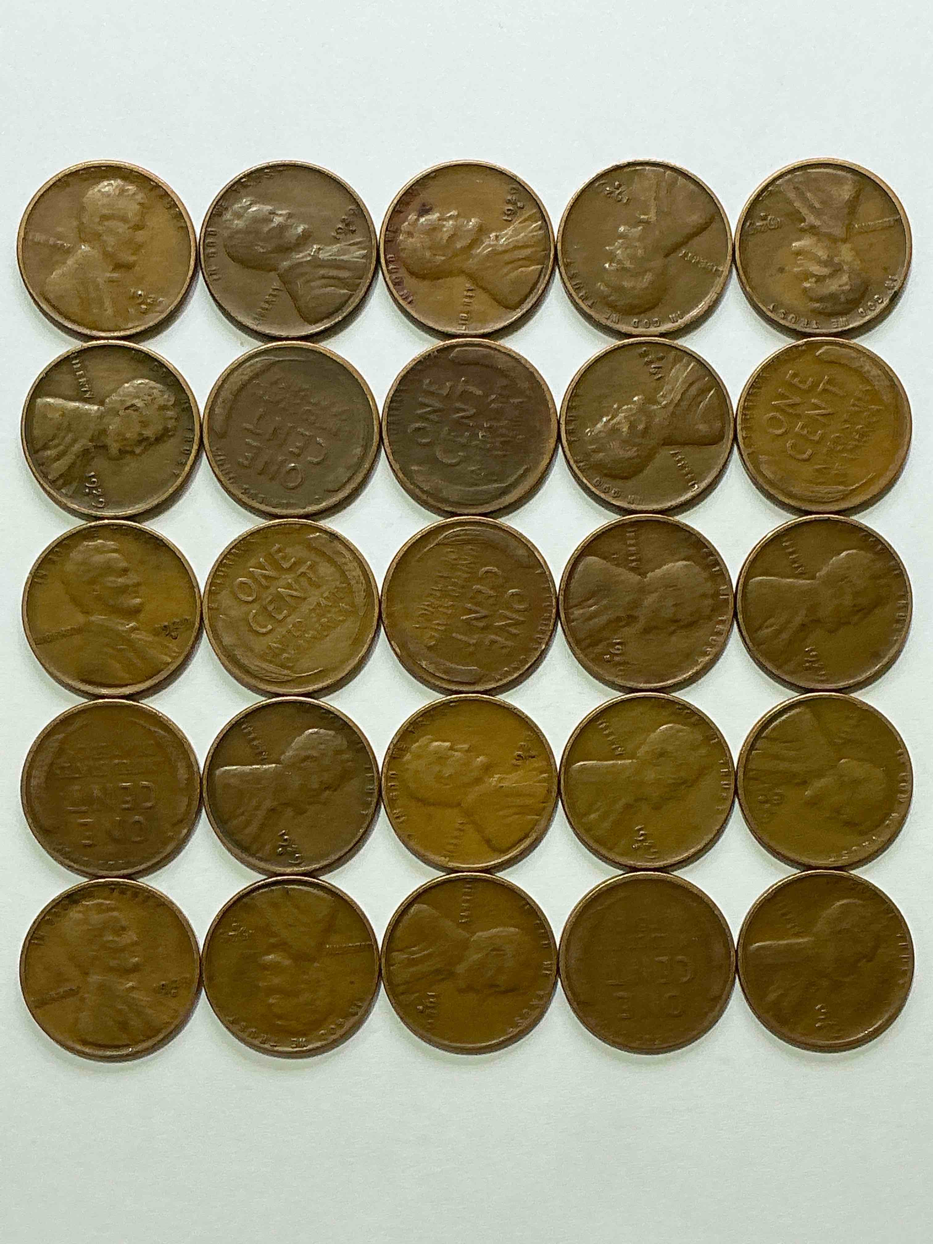 Condition photo showing Good Condition for 1929, a year of infamy! 1929 is the year the roaring 1920’s came to an end with the devastating stock market crash of october 1929 that led to the great depression. own pieces of this era with these genuine 1929 wheat pennies in nice condition!