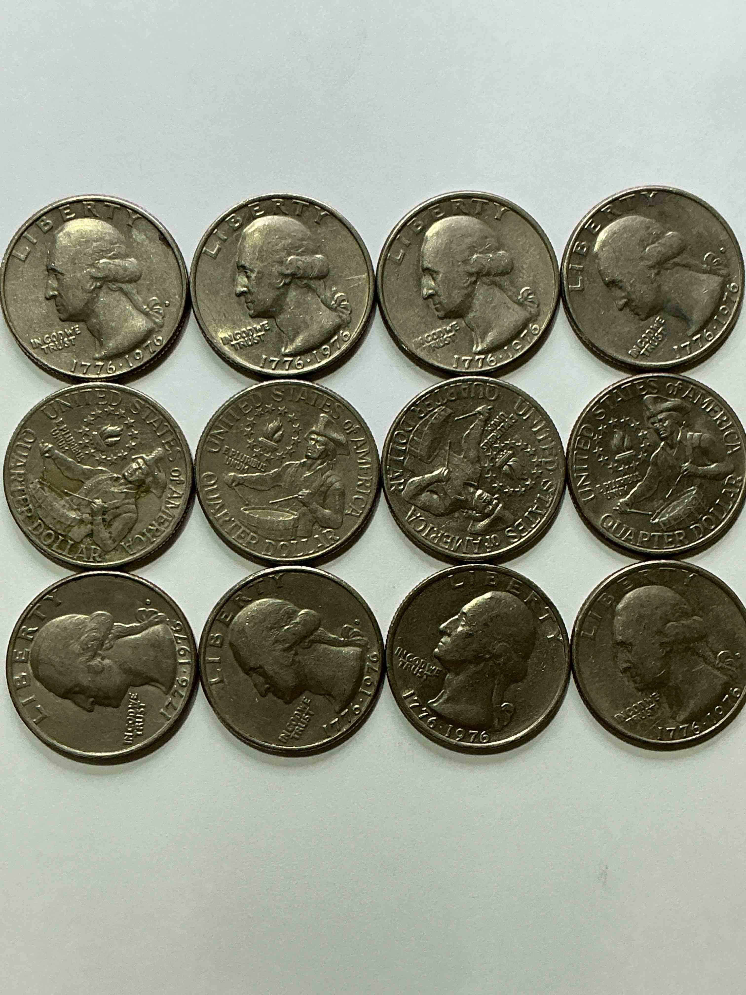 1976 bicentennial bliss! in 1976 the u.s. mint produced coins celebrating the 200 year anniversary of america. up for auction are awesome examples of quarters produced for this... the infamous 200 year anniversary edition! highly desirable for collectors! own pieces of history & get ready for america's 250 year anniversary coming soon!