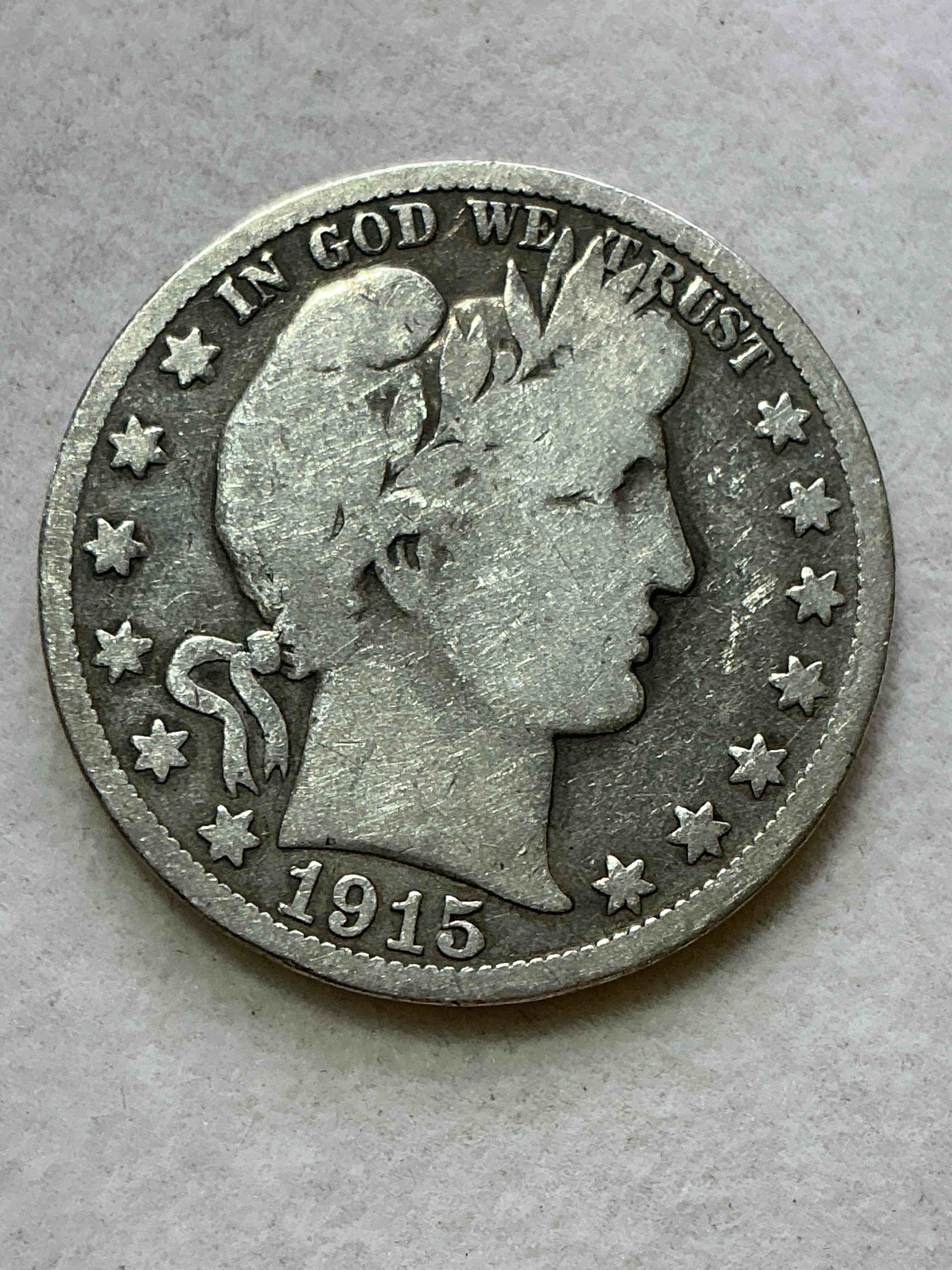 1915! world war i era american silver! barber half dollar from the world war i era! these half dollars are 90% fine us silver & super rare, even more rare with wwi era dates! beautiful & circulated! perfect addition to any collection!