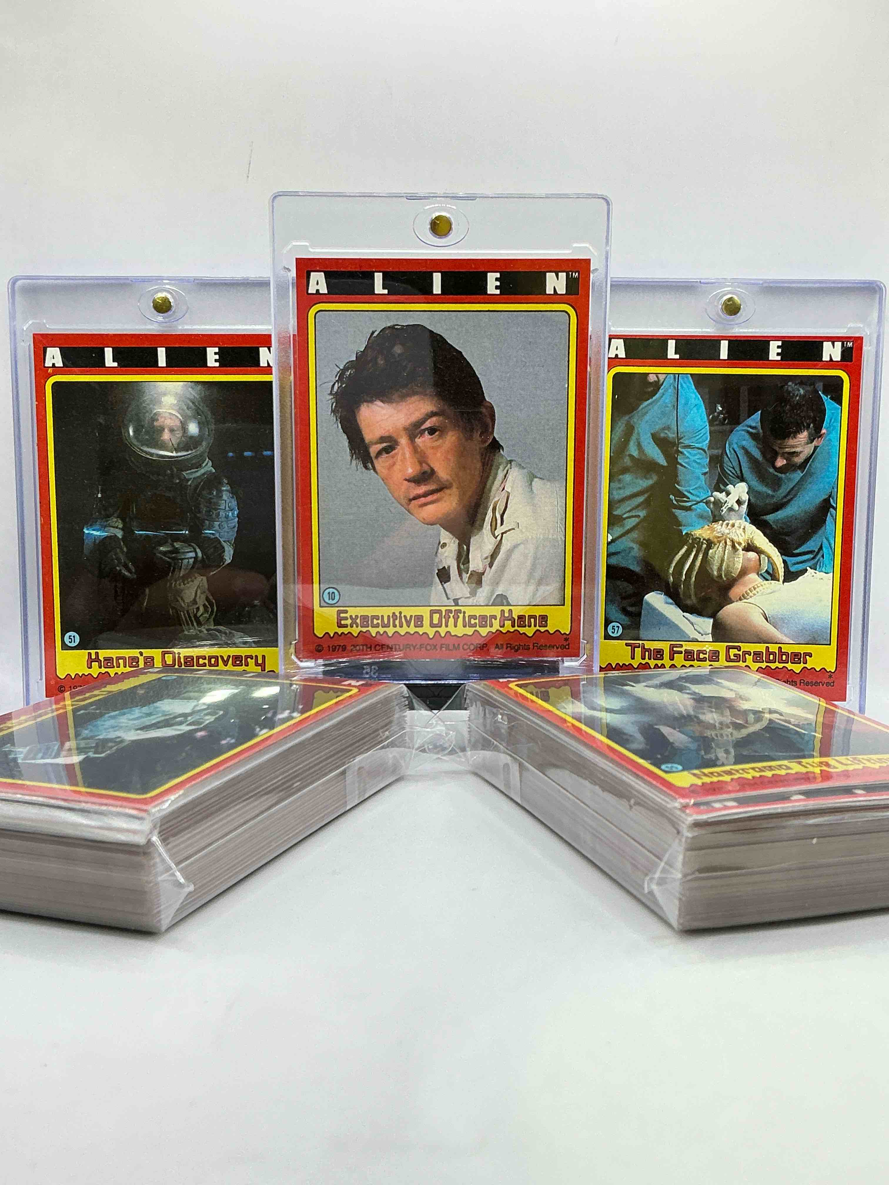 1979 alien movie history!  rare, genuine 1979 alien movie trading cards, complete collection of 84 cards in order!  nice condition!  very rare to find complete & in this great of condition!  a serious pop culture movie collectible, alien is one of the greatest sci-fi movies of all time!  