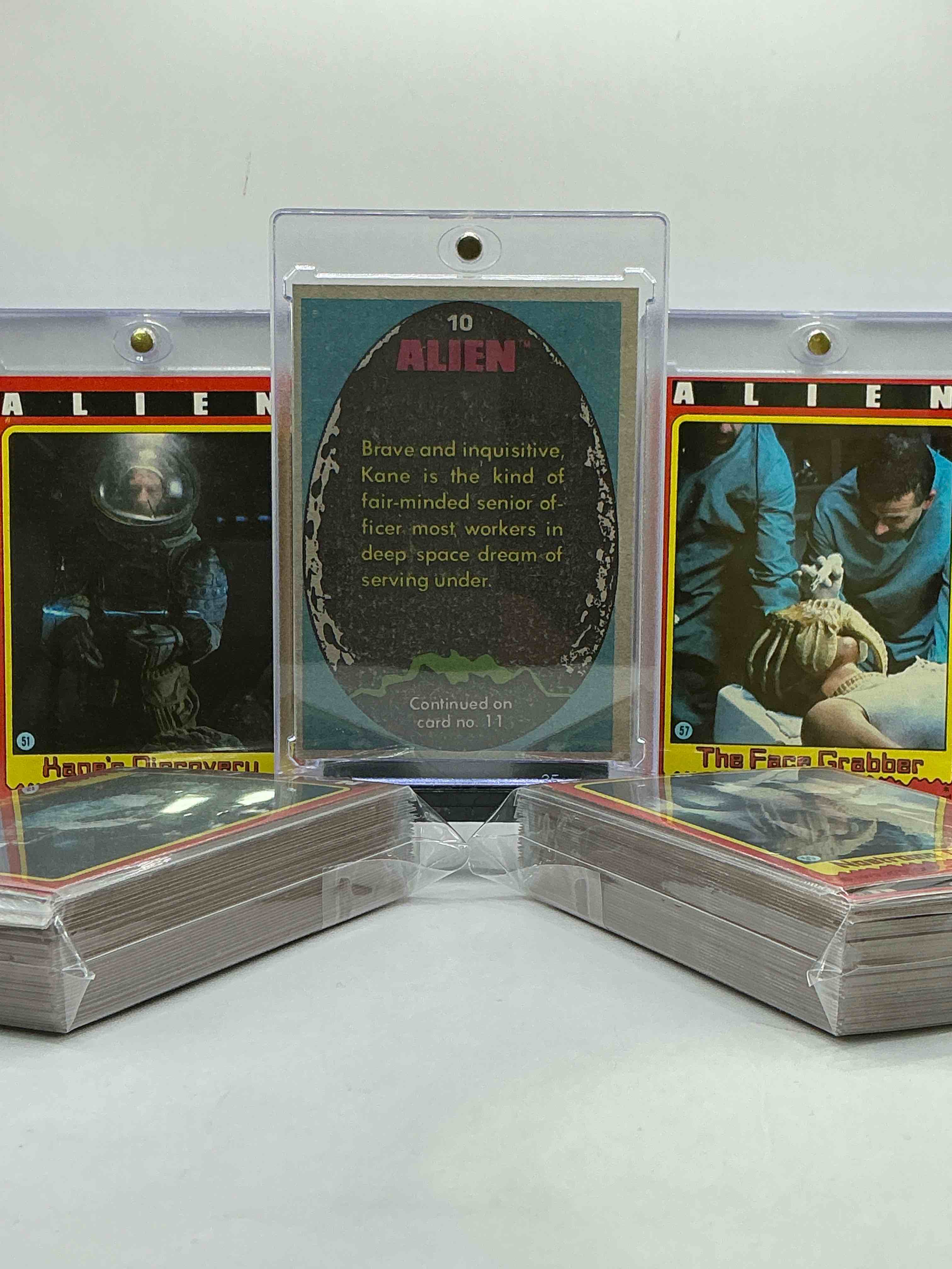Condition photo showing New/Like New for 1979 alien movie history! rare, genuine 1979 alien movie trading cards, complete collection of 84 cards in order! nice condition! very rare to find complete & in this great of condition! a serious pop culture movie collectible, alien is one of the greatest sci-fi movies of all time!