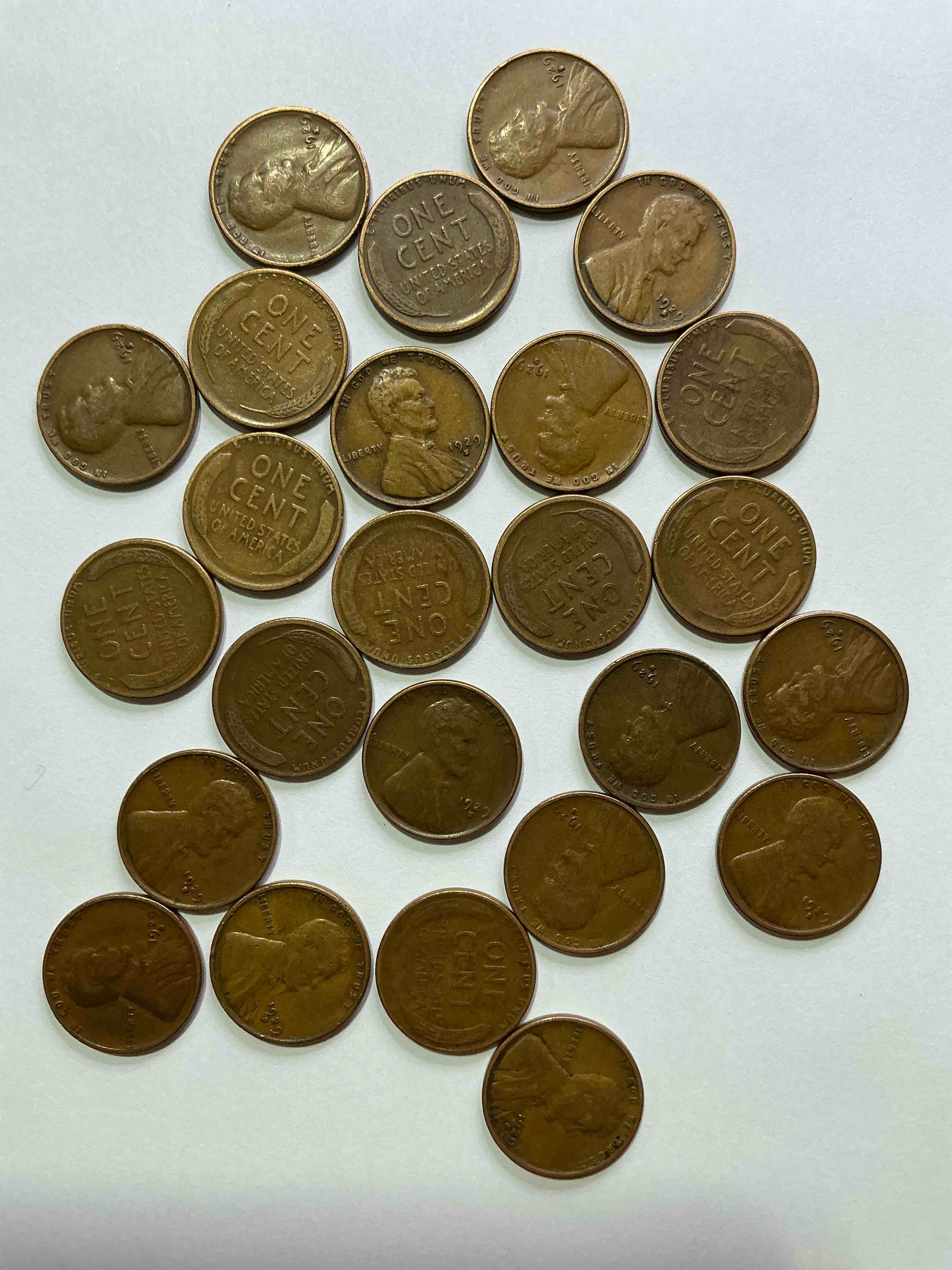 1929, A Year Of Infamy!  1929 Is The Year The Roaring 1920’s Came To An End With The Devastating Stock Market Crash Of October 1929 That Led To The Great Depression.  Own Pieces Of This Era With These Genuine 1929 Wheat Pennies In Nice Condition!  
