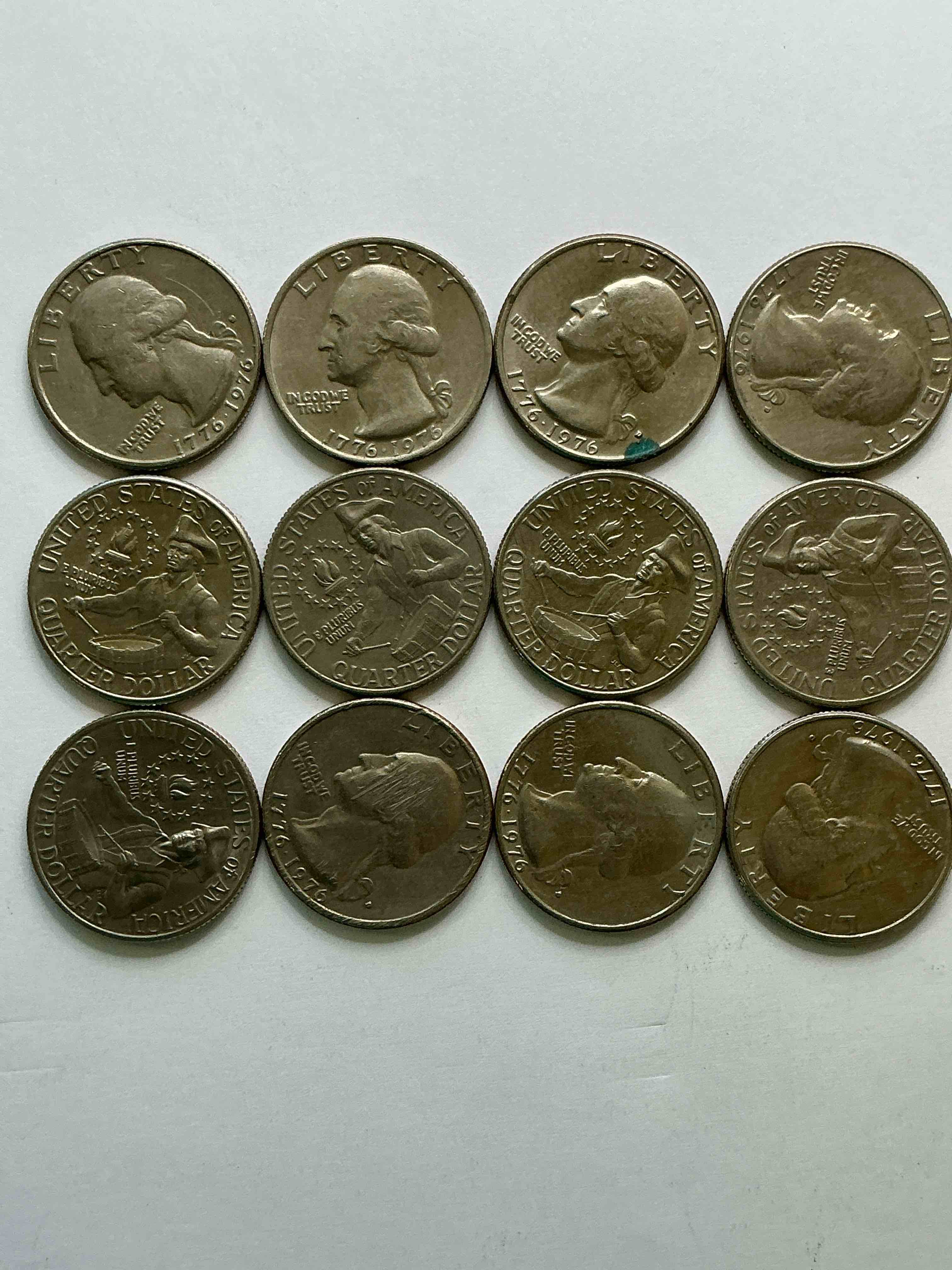 1976 bicentennial bliss! quarters! in 1976 the u.s. mint produced coins celebrating the 200 year anniversary of america. up for auction are awesome examples of bicentennial quarters produced for this... the infamous 200 year anniversary edition! highly desirable for collectors! own pieces of history & get ready for america's 250 year anniversary coming soon!