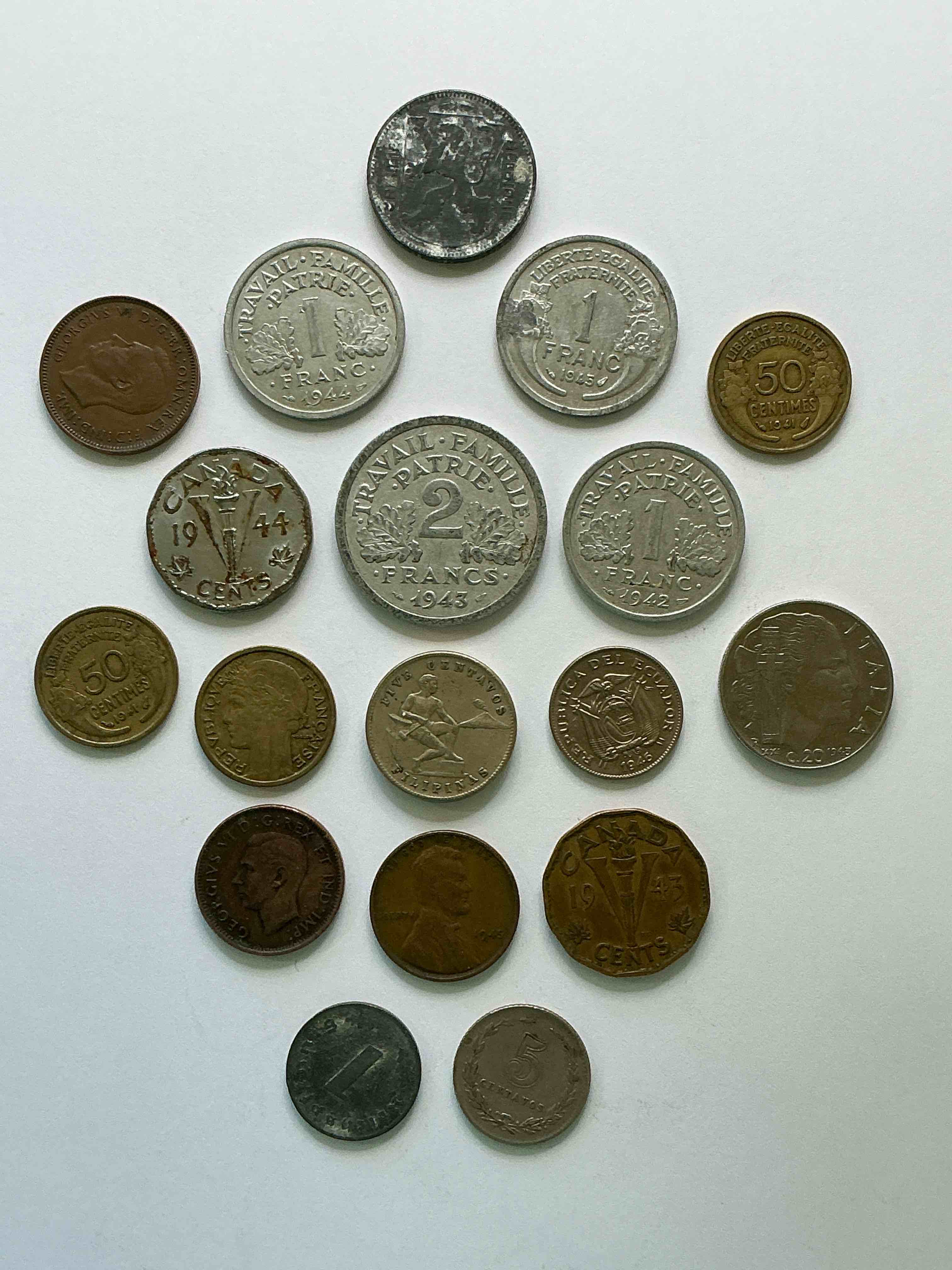 world war two buffs rejoice! up for auction is an awesome collection of world war ii era coins (1939-1945) from around the world! really hard to collect & find in one place! really cool pieces of history!