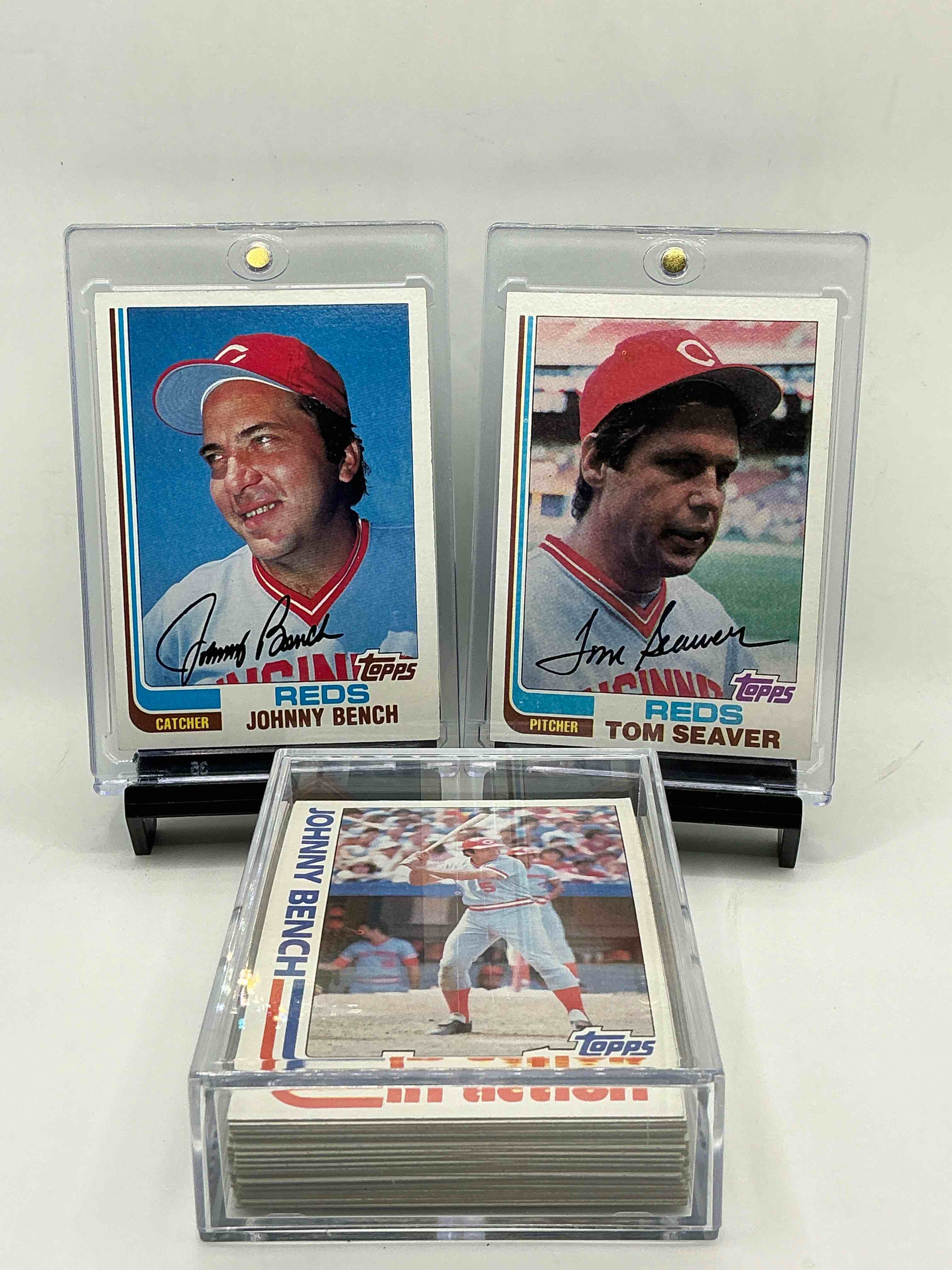 1982 Reds Topps Team Set! 35 Card Team Set! Insane Vintage Reds Set! Johnny Bench, Bill Bonham, Vic Correll, Mike Lacoss, Junior Kennedy, Dave Concepcion, Ken Griffey, Tom Seaver, Joe Nolan, Dave Collins & More!