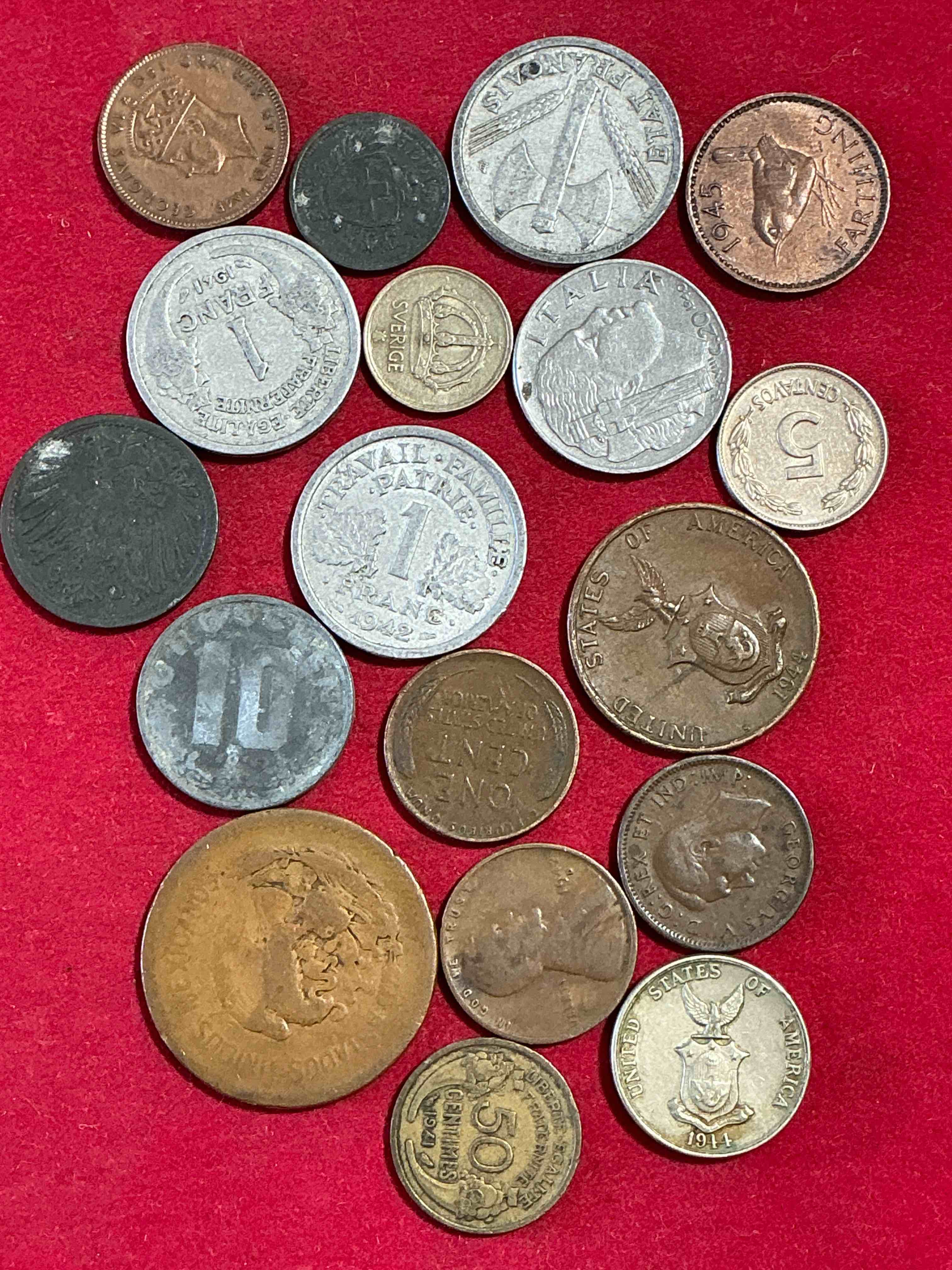 World War Two Buffs Rejoice! Up For Auction Is An Awesome Collection Of World War II Era Coins (1939-1945) From Around The World! Really Hard To Collect & Find In One Place! Really Cool Pieces Of History!
