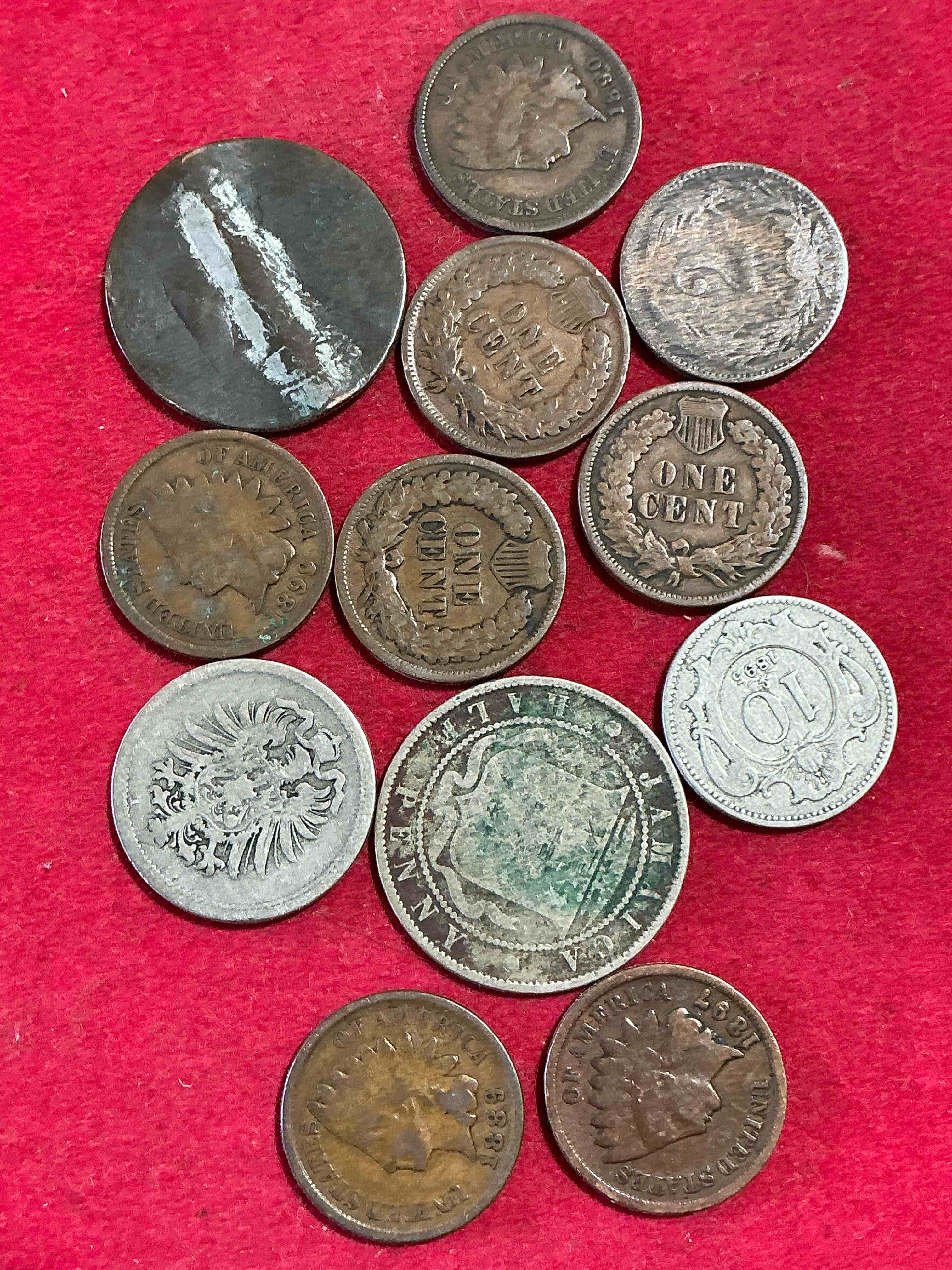 1800’s Coins!!! Lot Of 18 Coins All From The 19th Century! Each One Is Unique And Has Seen 100s Of Years Of History!