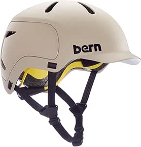 Bern Watts 2.0 Adult Bicycle Helmet, Brim Style, Multisport Certified, MIPS Rotational Impact Protection, Compass Dial-Adjusted Fit, for Biking, Skating, Boarding Large