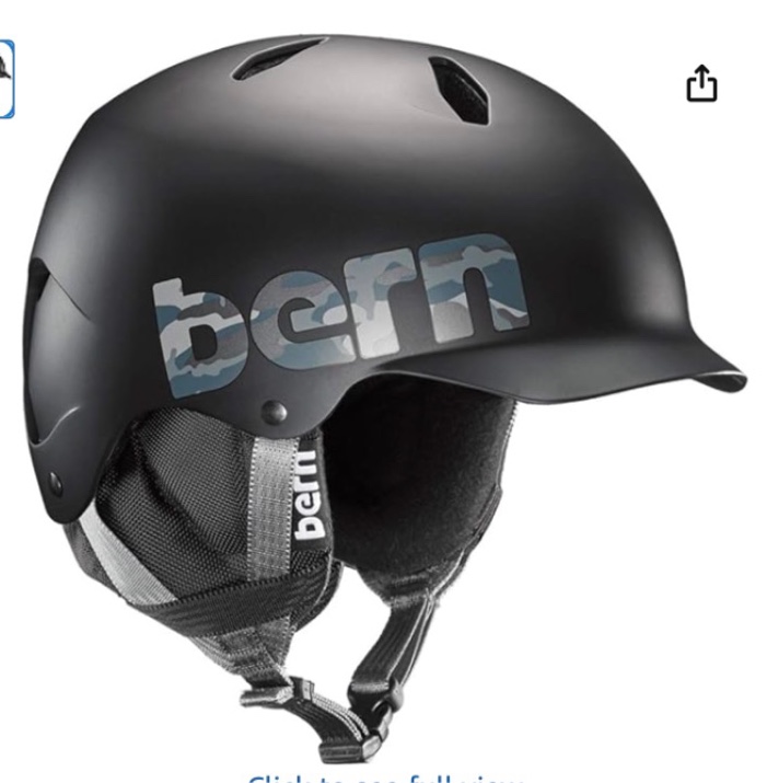 BERN, Kids Winter Bandito Snow Helmet, MIPS Black Camo Logo with Black Liner, S/M (B0752RKRW1)