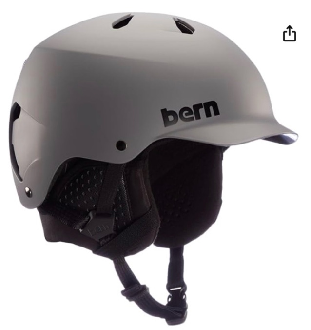 Bern Watts Mips Winter Snowboard Helmet, L Matte Grey