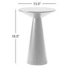 Bozovich solid wood, pedestal end table light tan