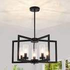 Beldon 5 light geometric square rectangular chandelier