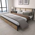 Arteen metal storage platform bed