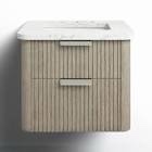 Ljan 24 inch wall mounted single bathroom vanity with engineered storage