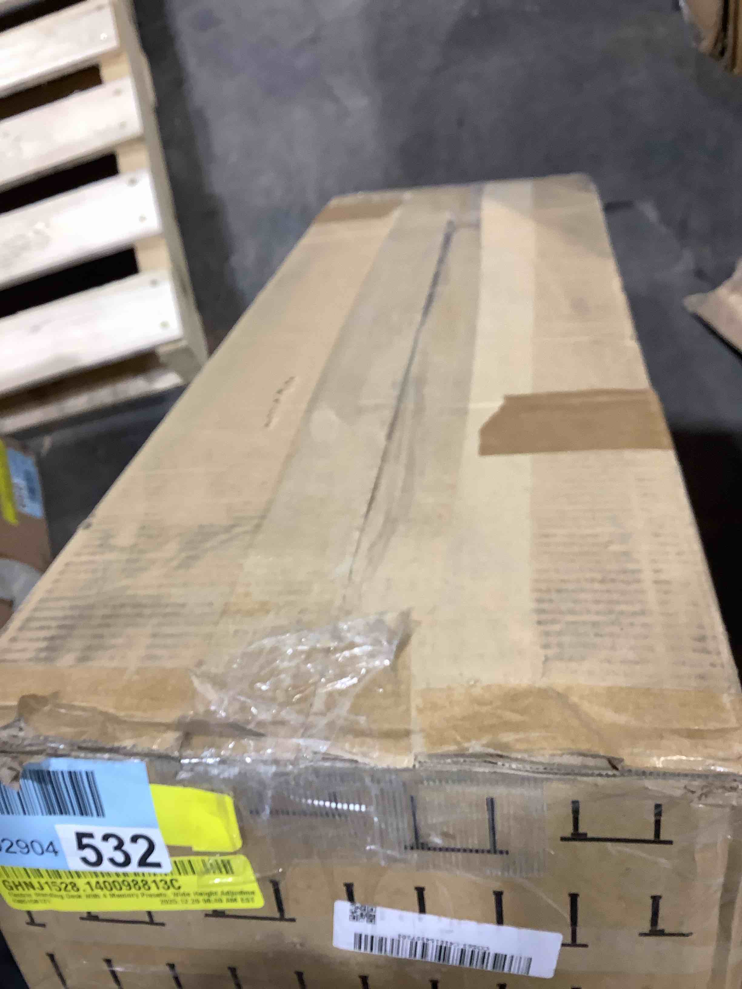 Condition photo showing Good Condition for Electric standing desk with four memory presets wide height adjustable