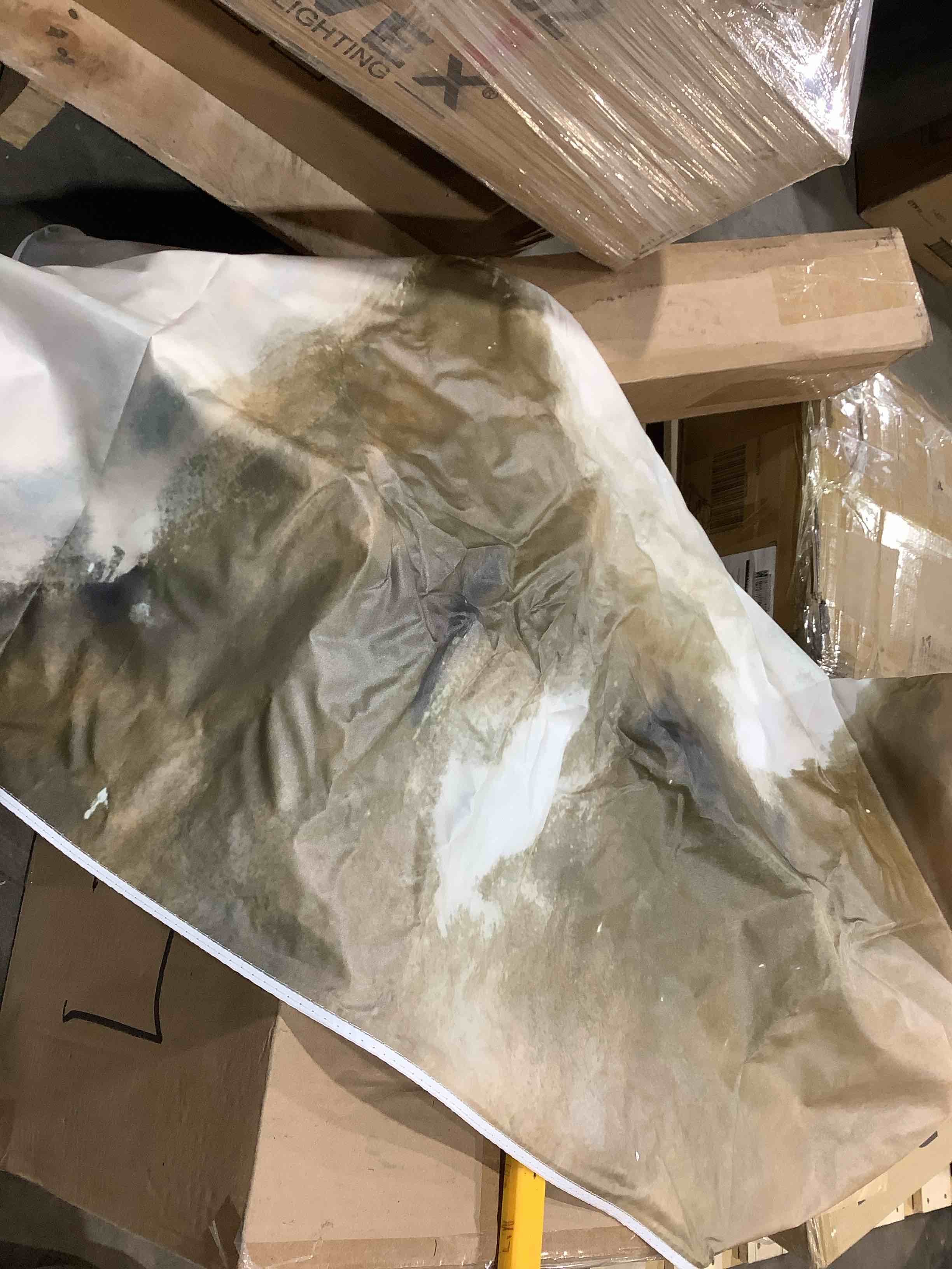 Condition photo showing New/Like New for Abstract, brown, gray illusions, extra large frame canvas