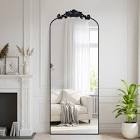 Arched Antique ornate full length floor mirror with freestanding