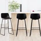 HEUGAH 30 inch faux leather barstool, 3 stools