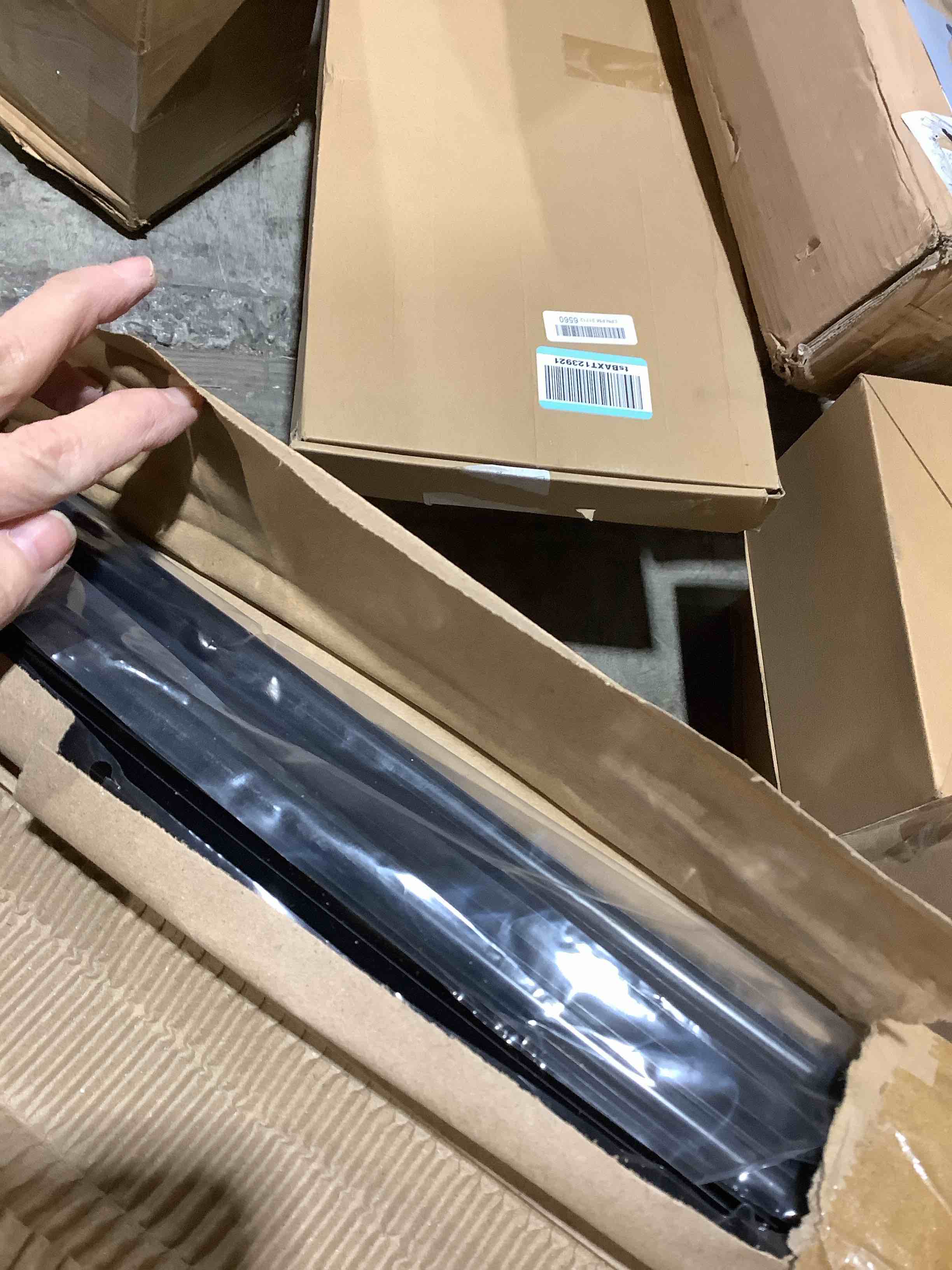 Condition photo showing Good Condition for 2 Sets Door Sweep Plastic PVC 1 3/4" x 36" Slide on Bottom Exterior Door Seal Strip for Weather Stripping Draft Stopper (black) 2 black