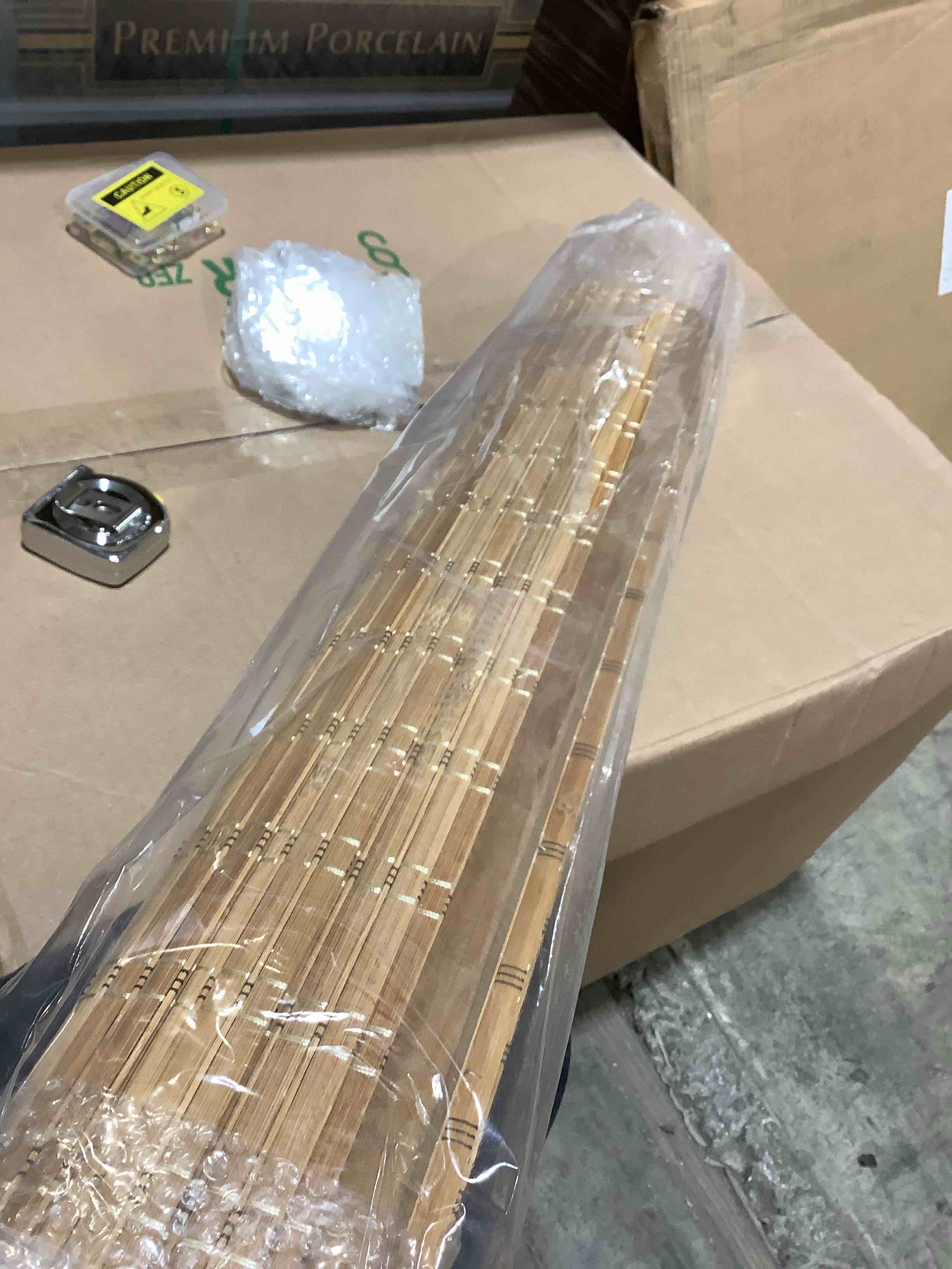 Condition photo showing New/Like New for No tools, no drill cordless bamboo Roman shade 30 inch wide