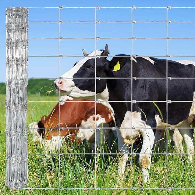 Farm fence 5' x 328' zinc galvanized welded wire fence, white chicken wire fence roll