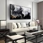 Modern black and white abstract wall picture 