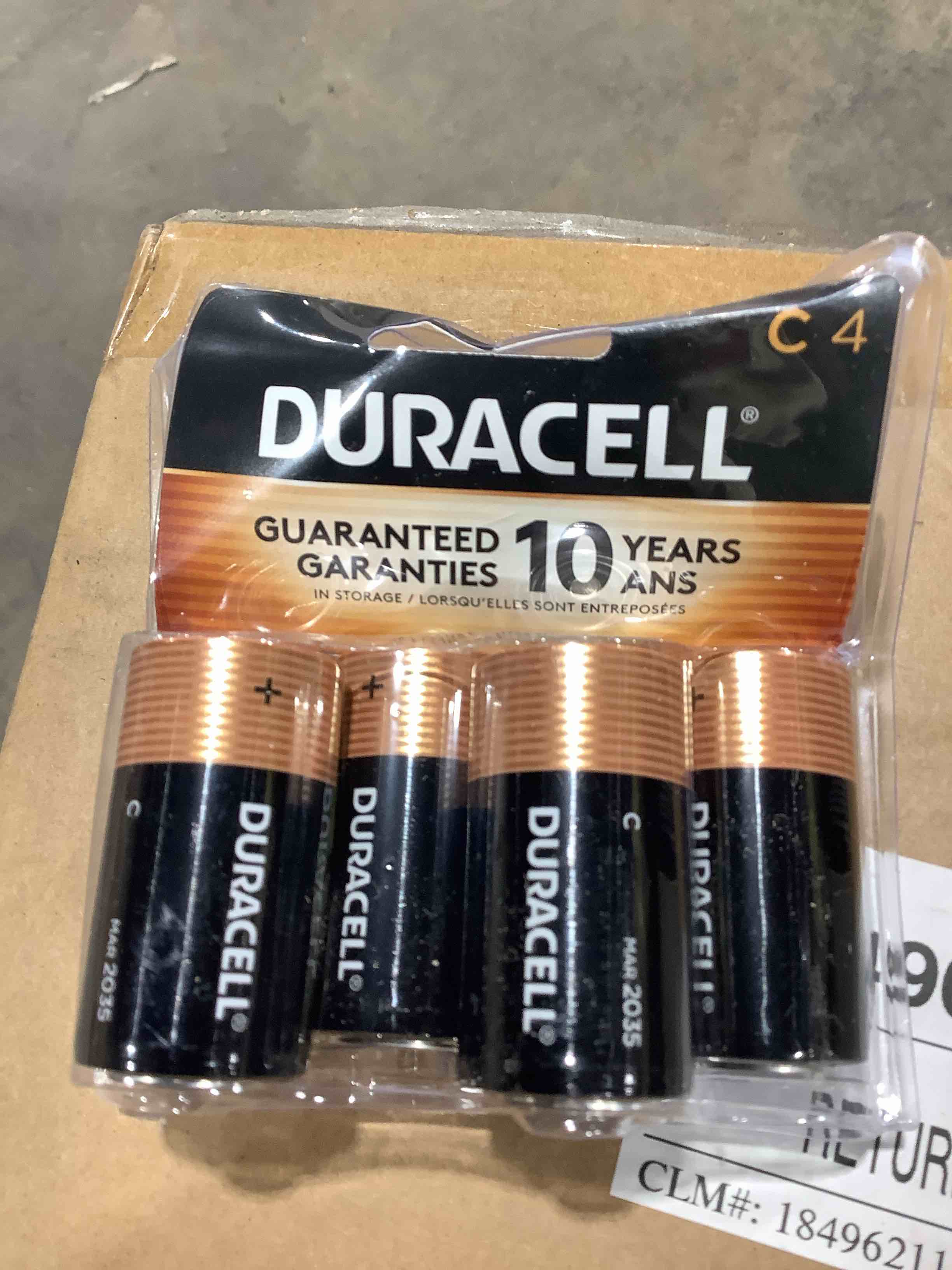 Condition photo showing New/Like New for Duracell Coppertop C Batteries - 4pk Alkaline Battery: Household Use, 1.5V Output