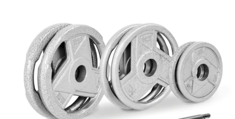 Barbell set: 2-10 lbs., 2-5 lbs., 2-2 lbs