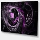 Billowing smoke purple in black canvas painting