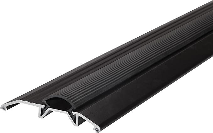 M-D Building Products 0.5 in. H X 3.75 in. W X 36 in. L Mill Aluminum/Vinyl Deluxe Low Threshold Bla