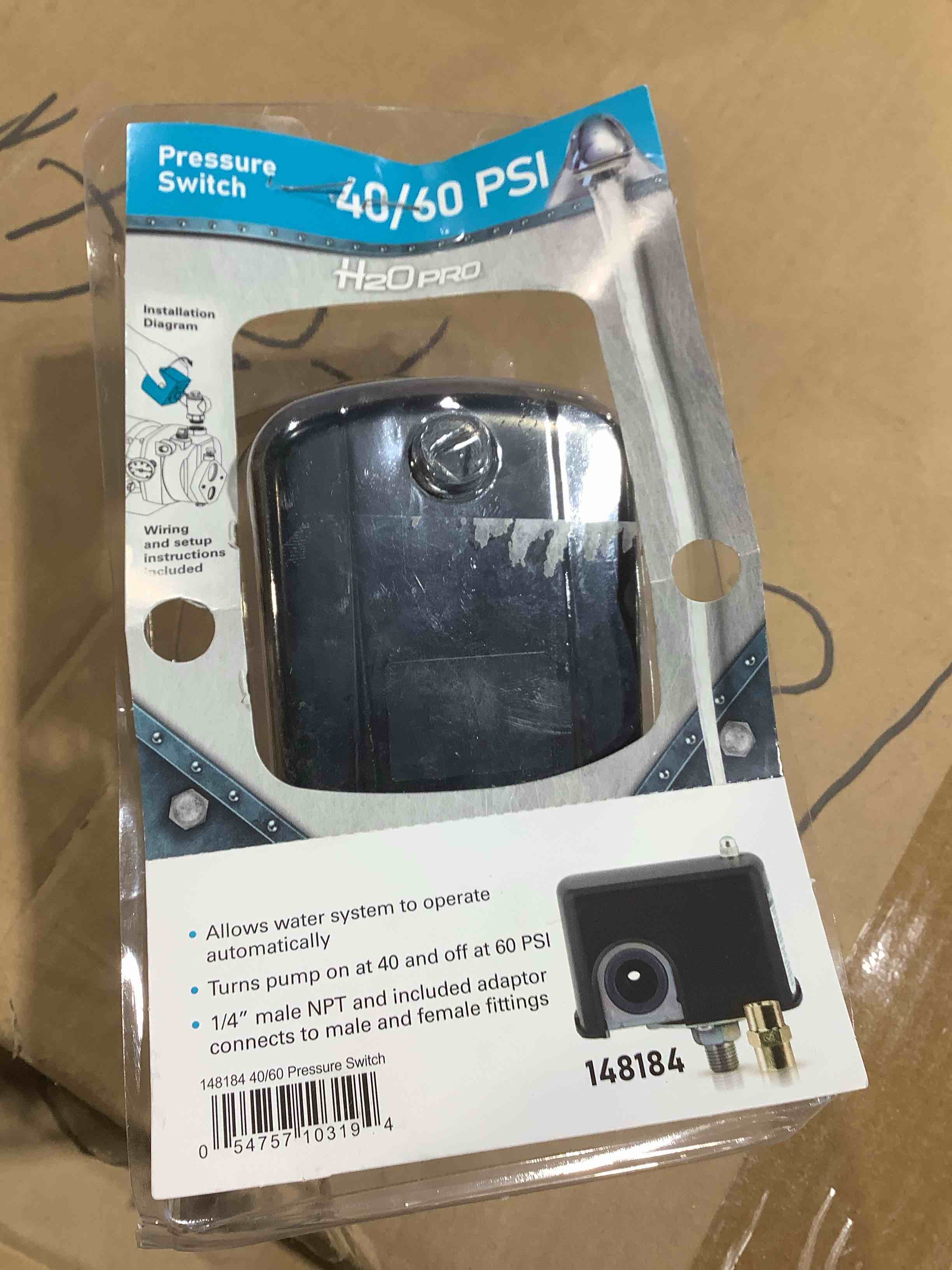 pressure switch h2o pro 40/60 psi