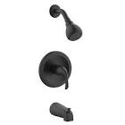 project source, dover tub and shower faucet black mat finish