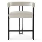 colrain 24" upholstered velvet solid back counter stool, mink